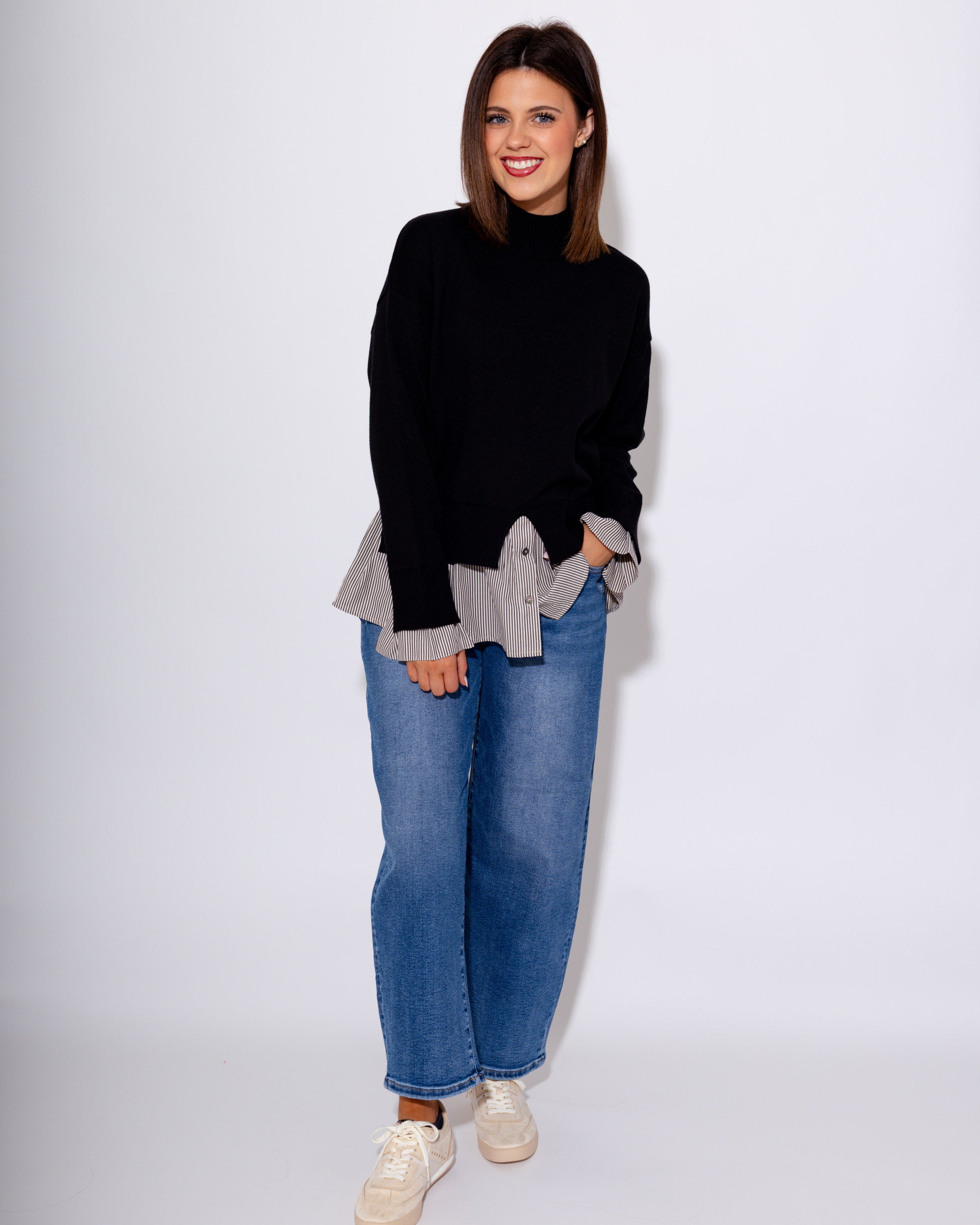 Effortless Layers Mock Neck Top