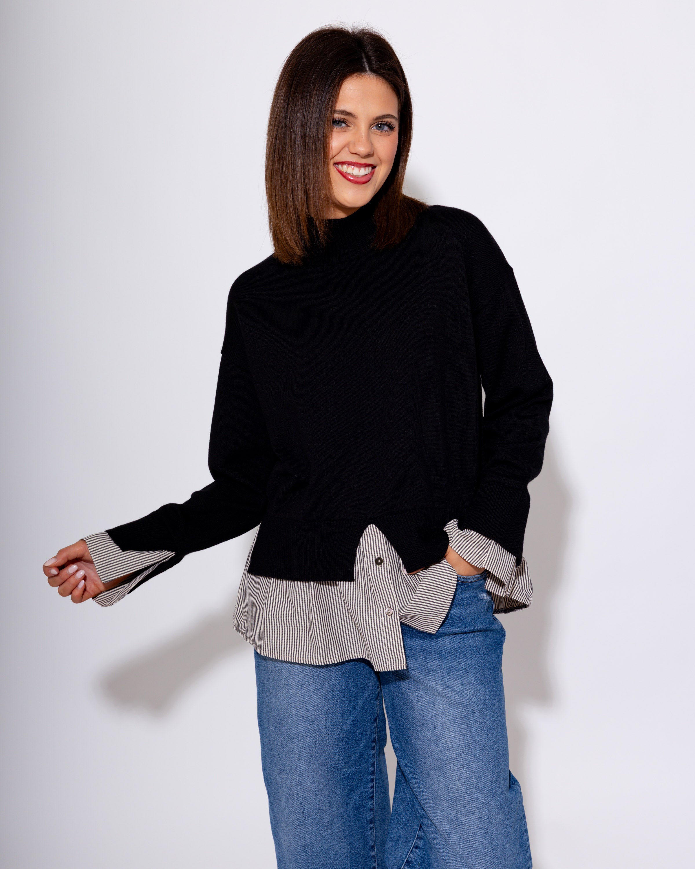 Effortless Layers Mock Neck Top