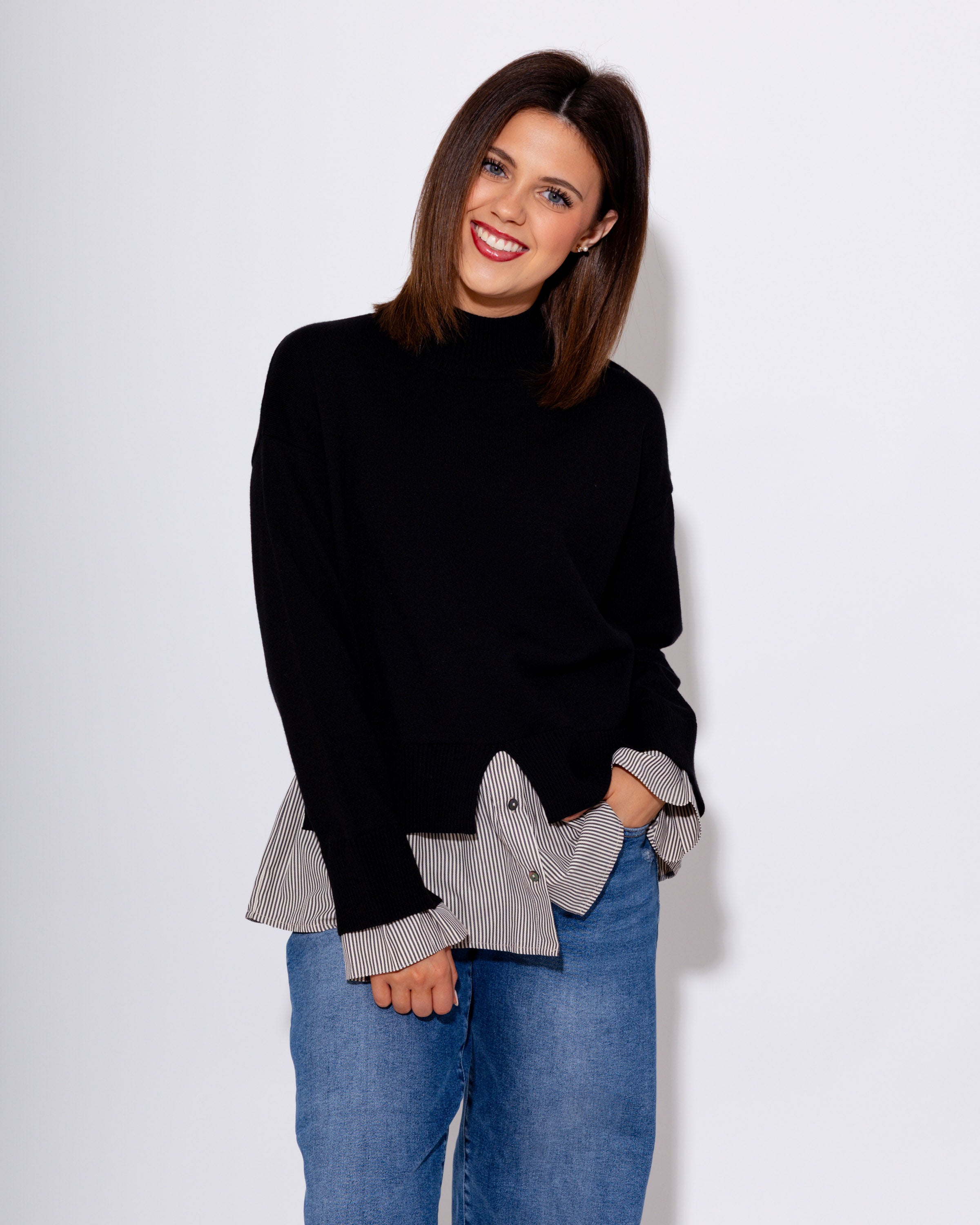 Effortless Layers Mock Neck Top