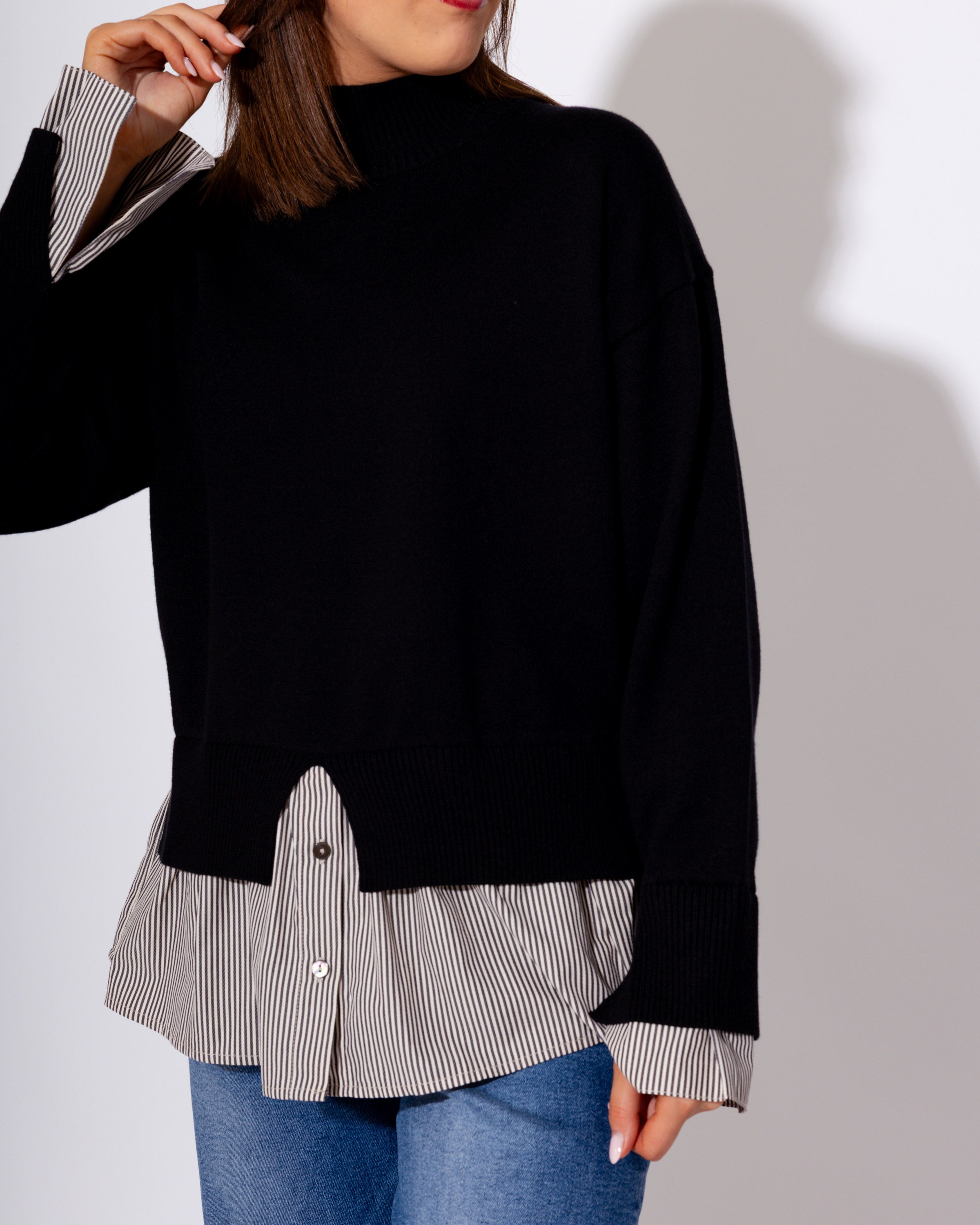 Effortless Layers Mock Neck Top