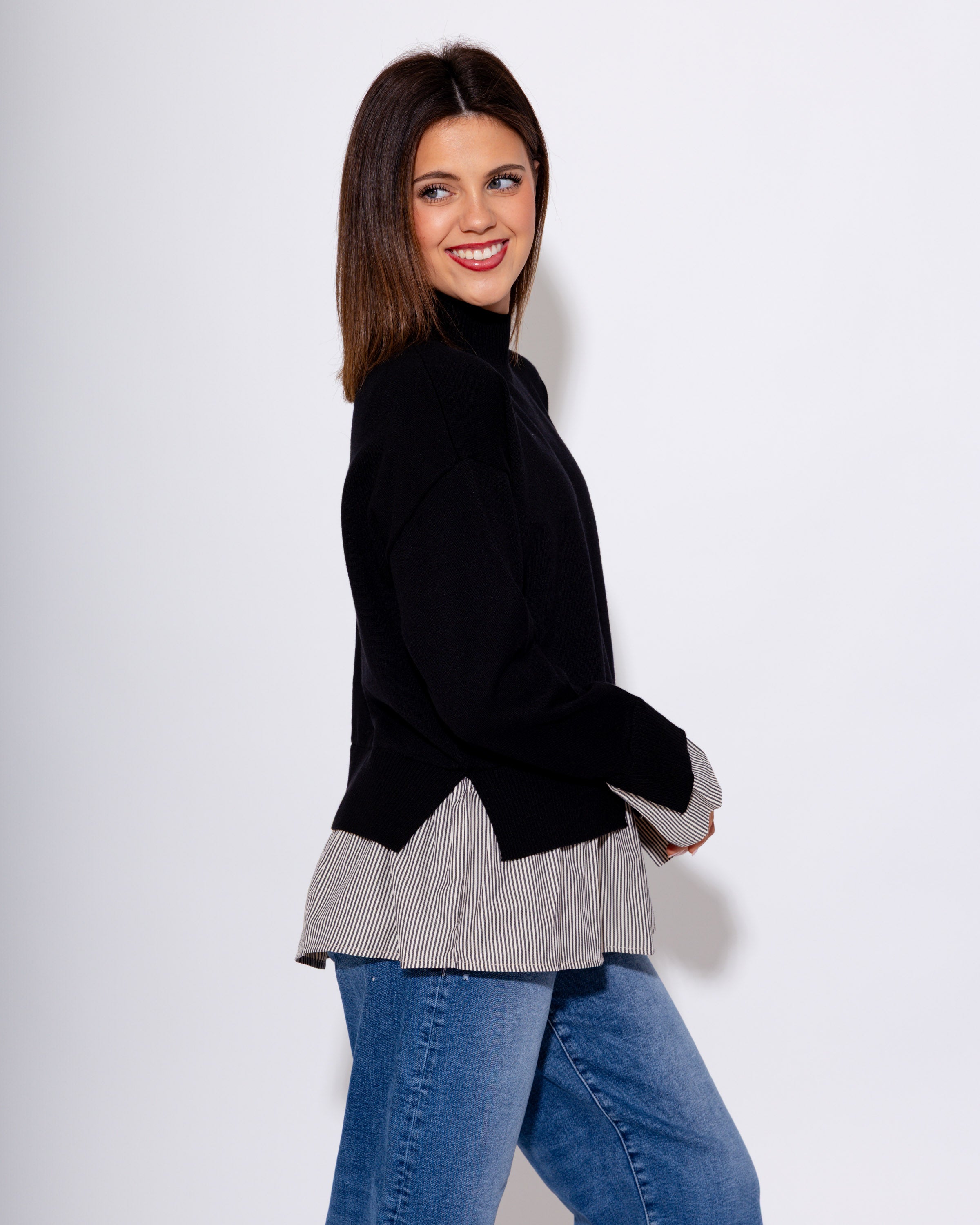 Effortless Layers Mock Neck Top