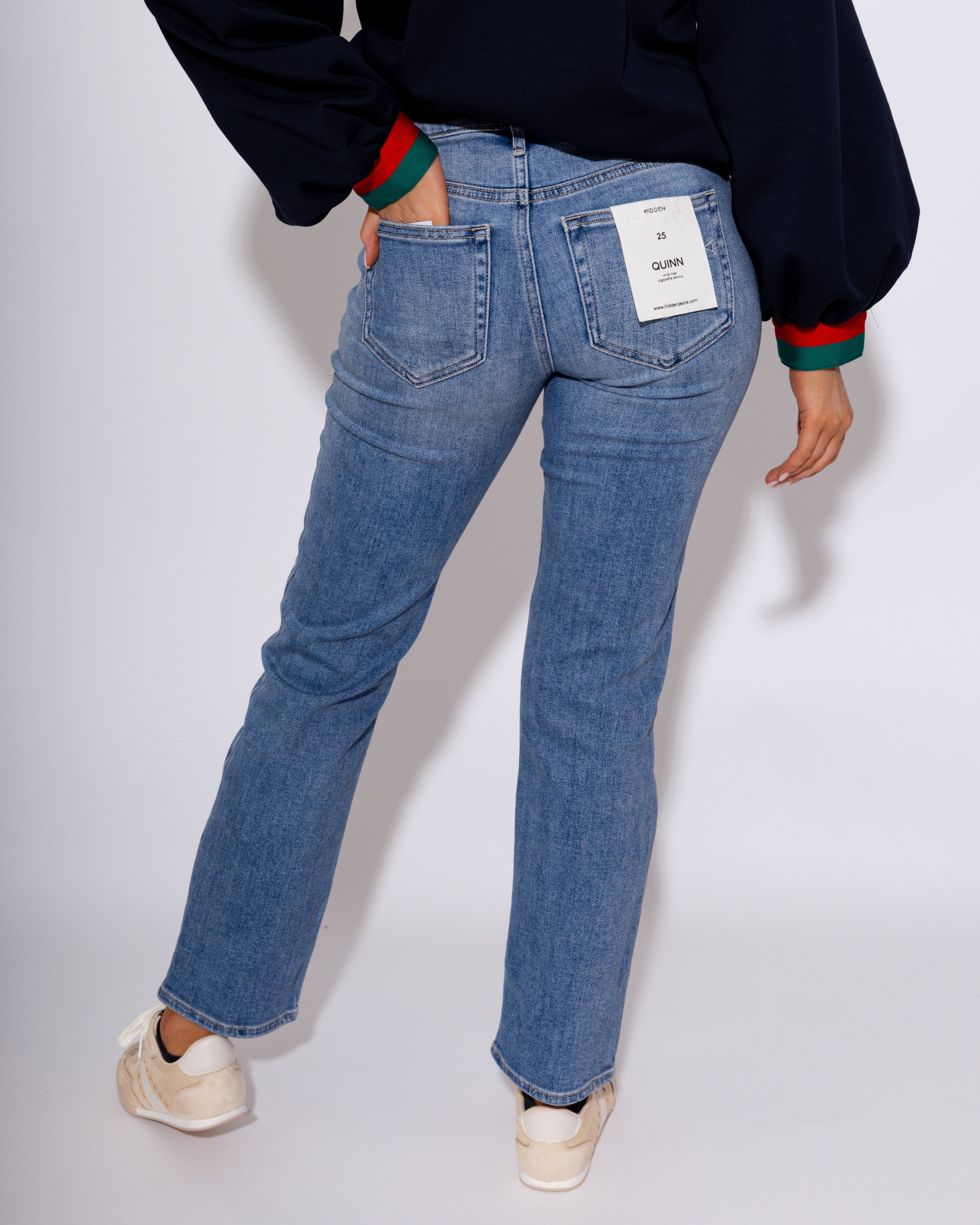 Mid Rise Cigarette Skinny Jeans