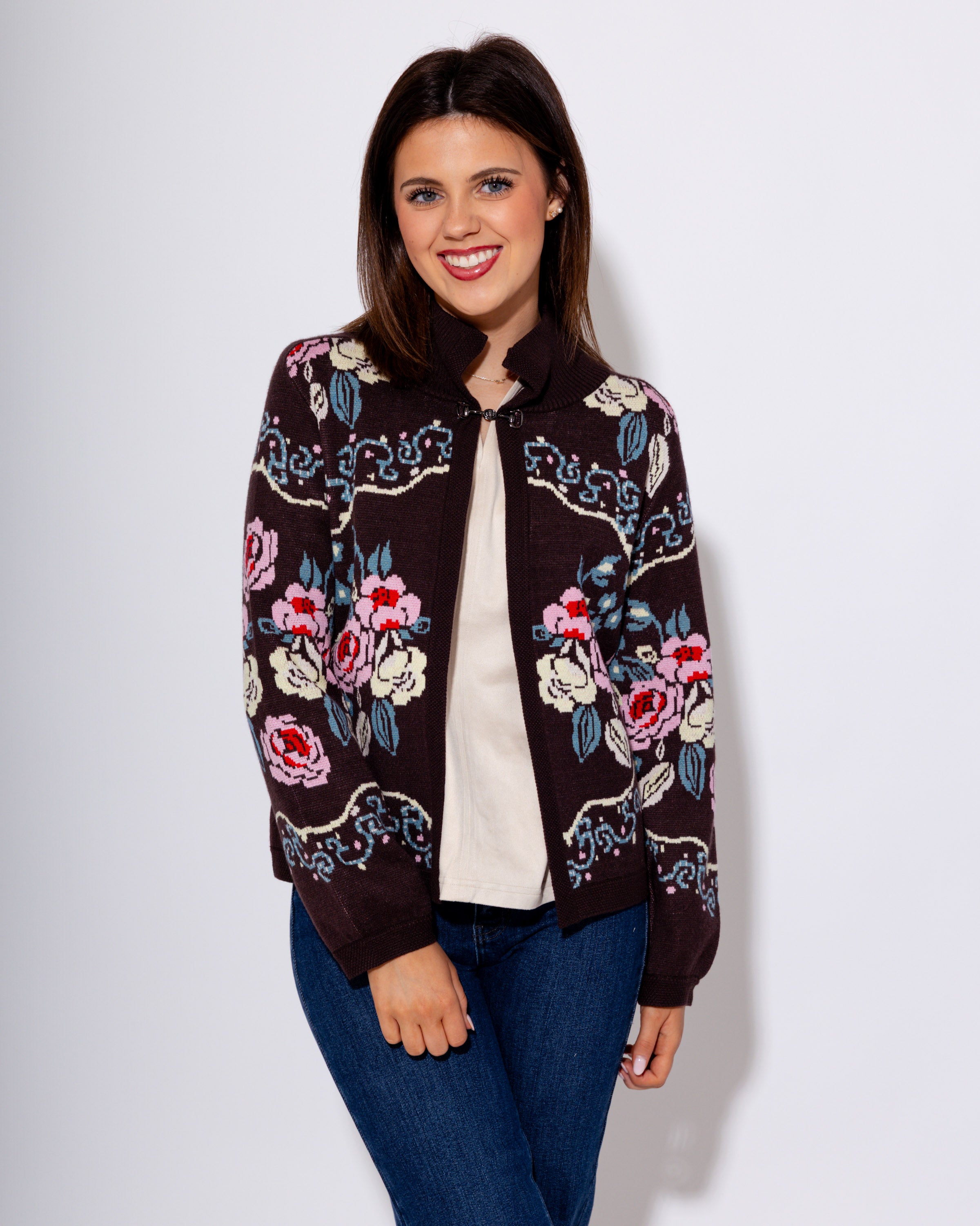 Vintage Bloom Knit Cardigan