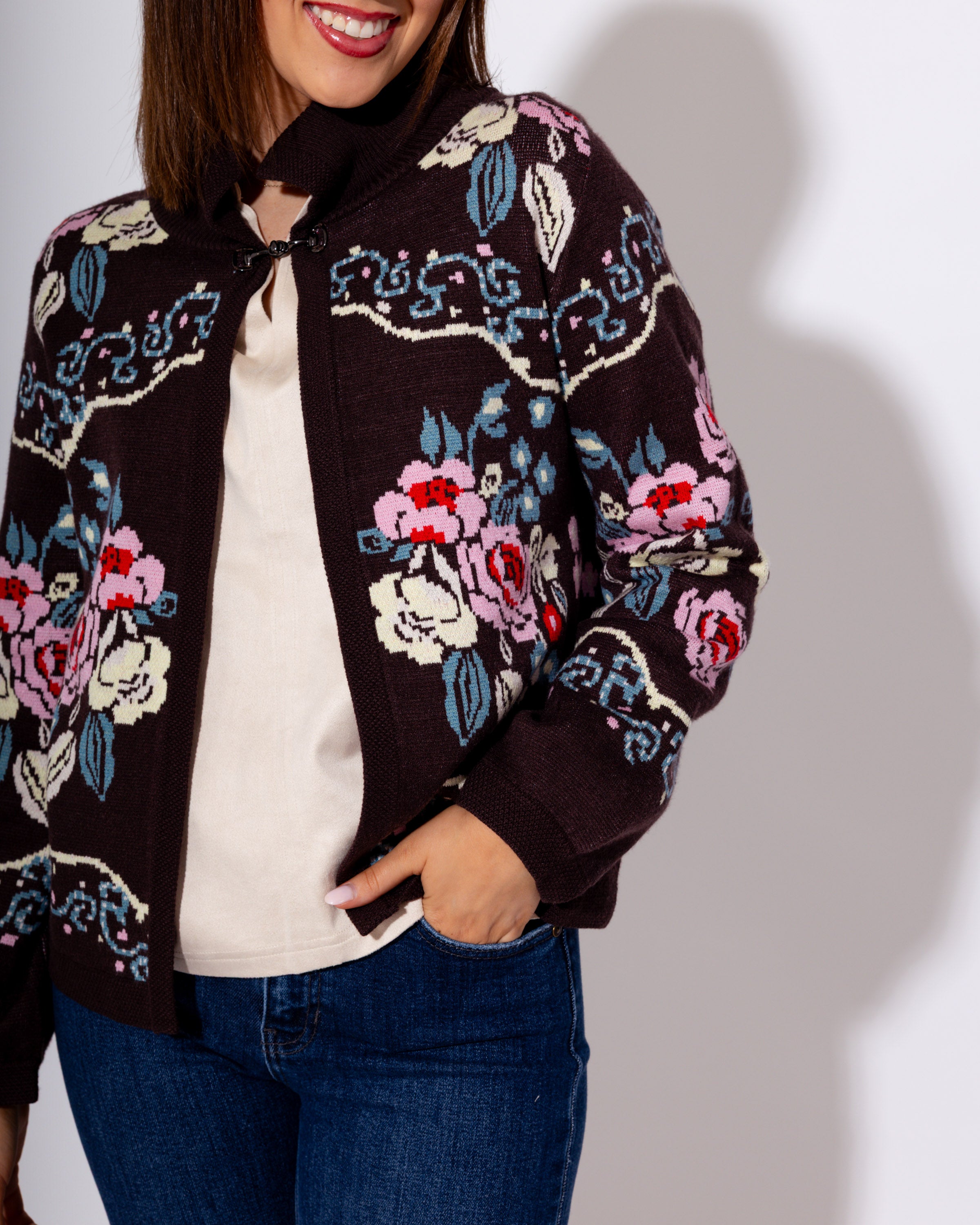 Vintage Bloom Knit Cardigan