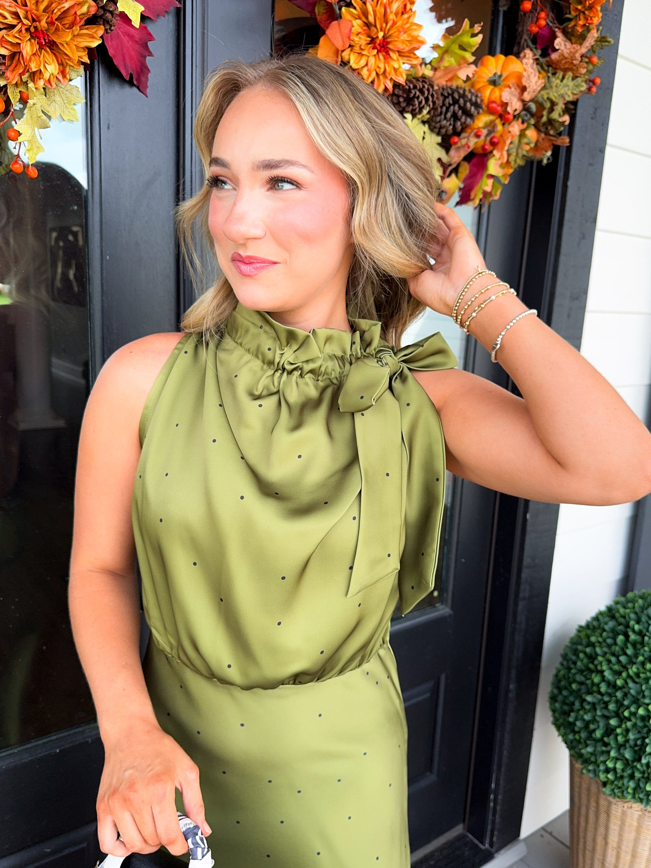 Halter Neck Midi Dress