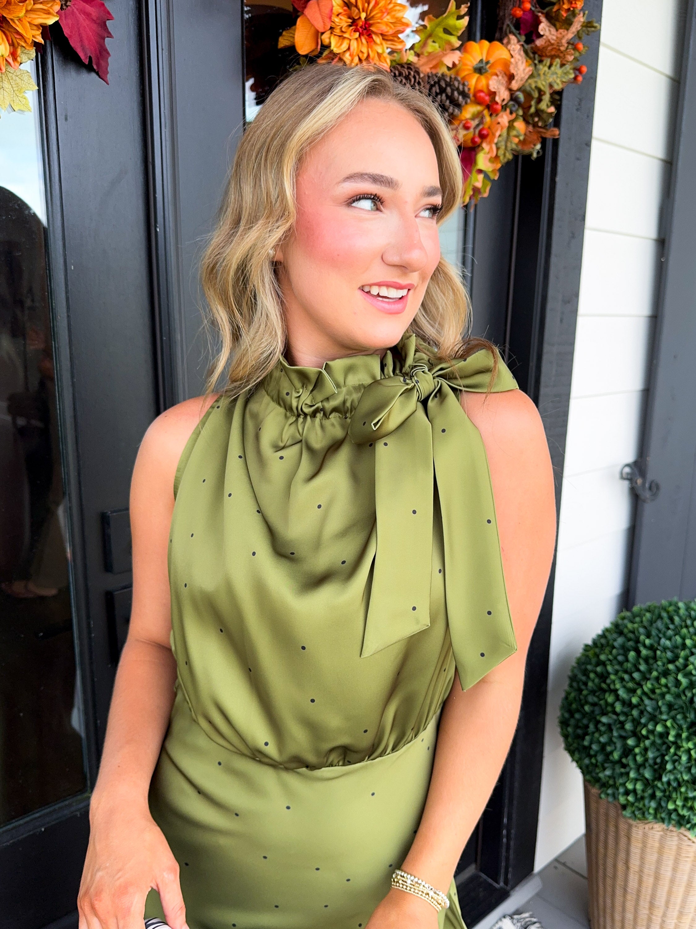 Halter Neck Midi Dress
