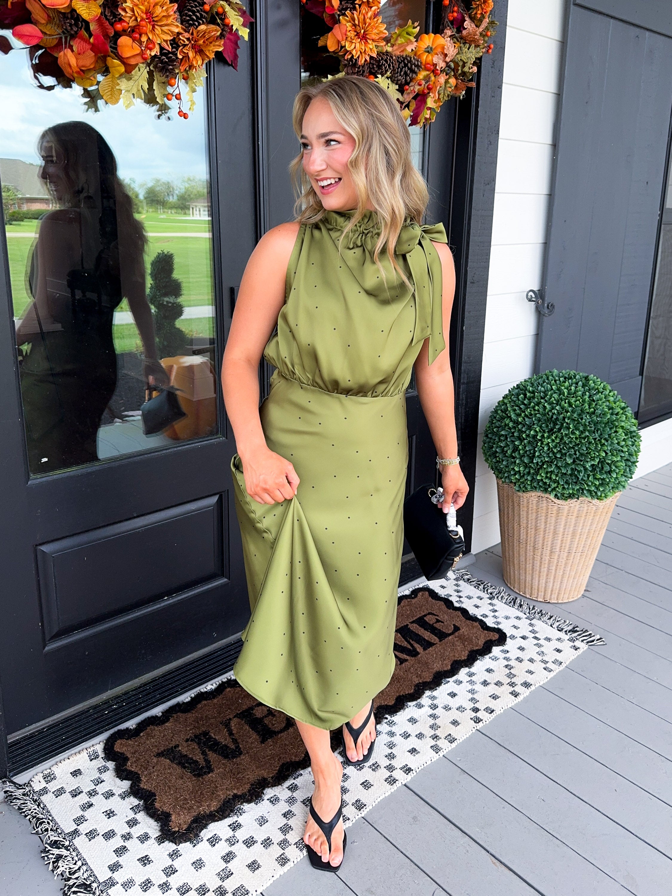 Halter Neck Midi Dress