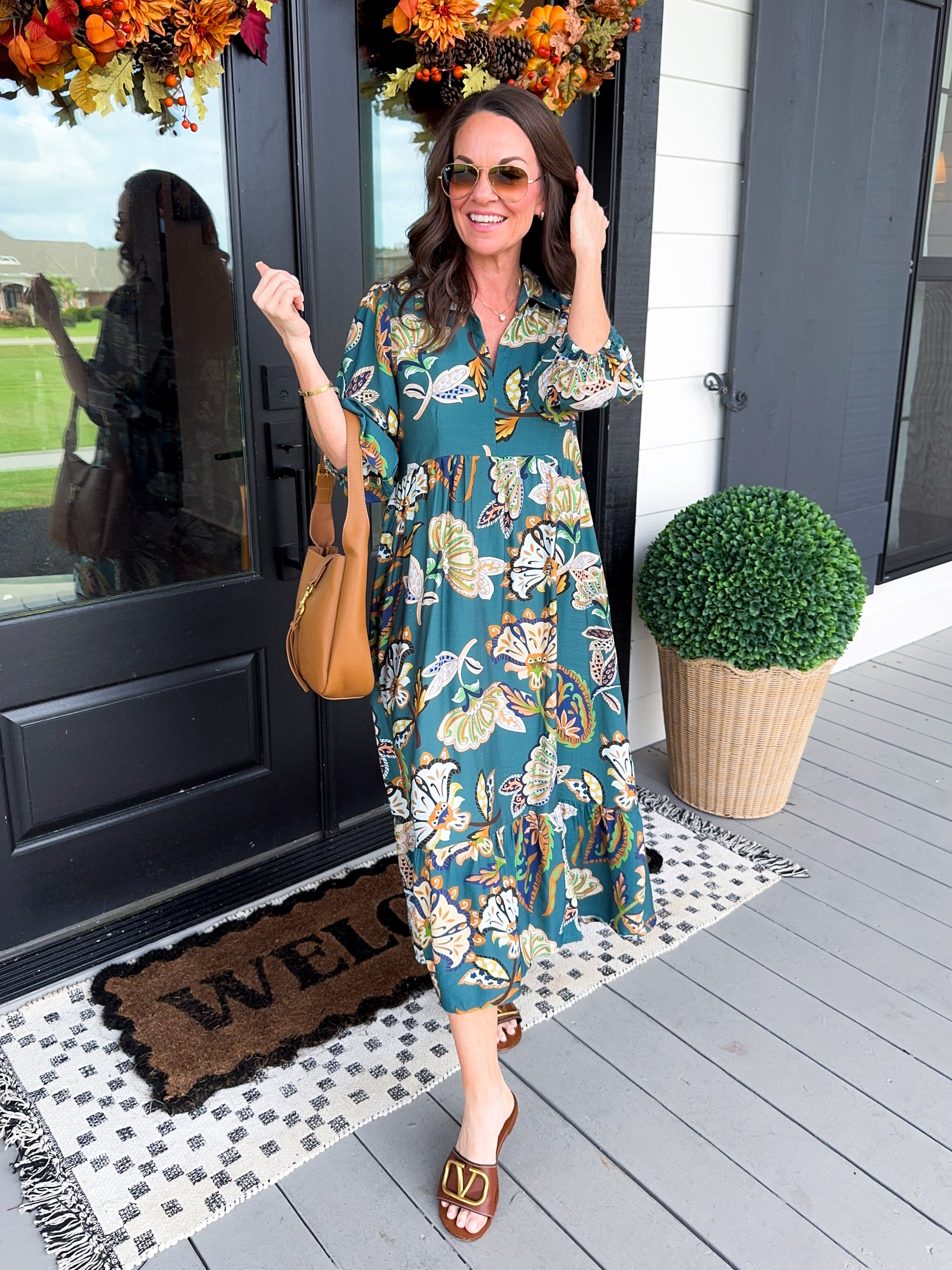 The Boho Bloom Midi in Teal
