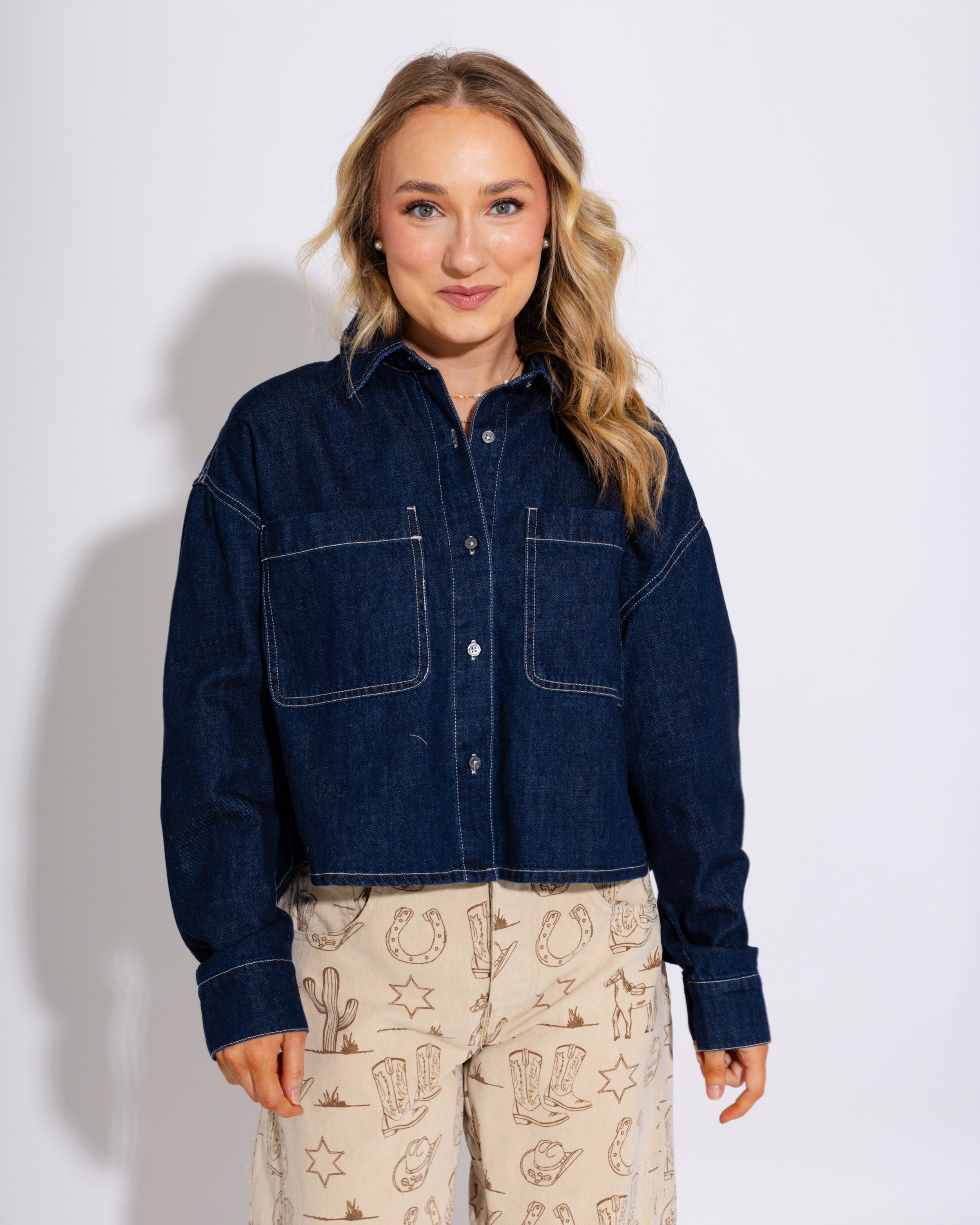 Cropped & Classic Button-Up