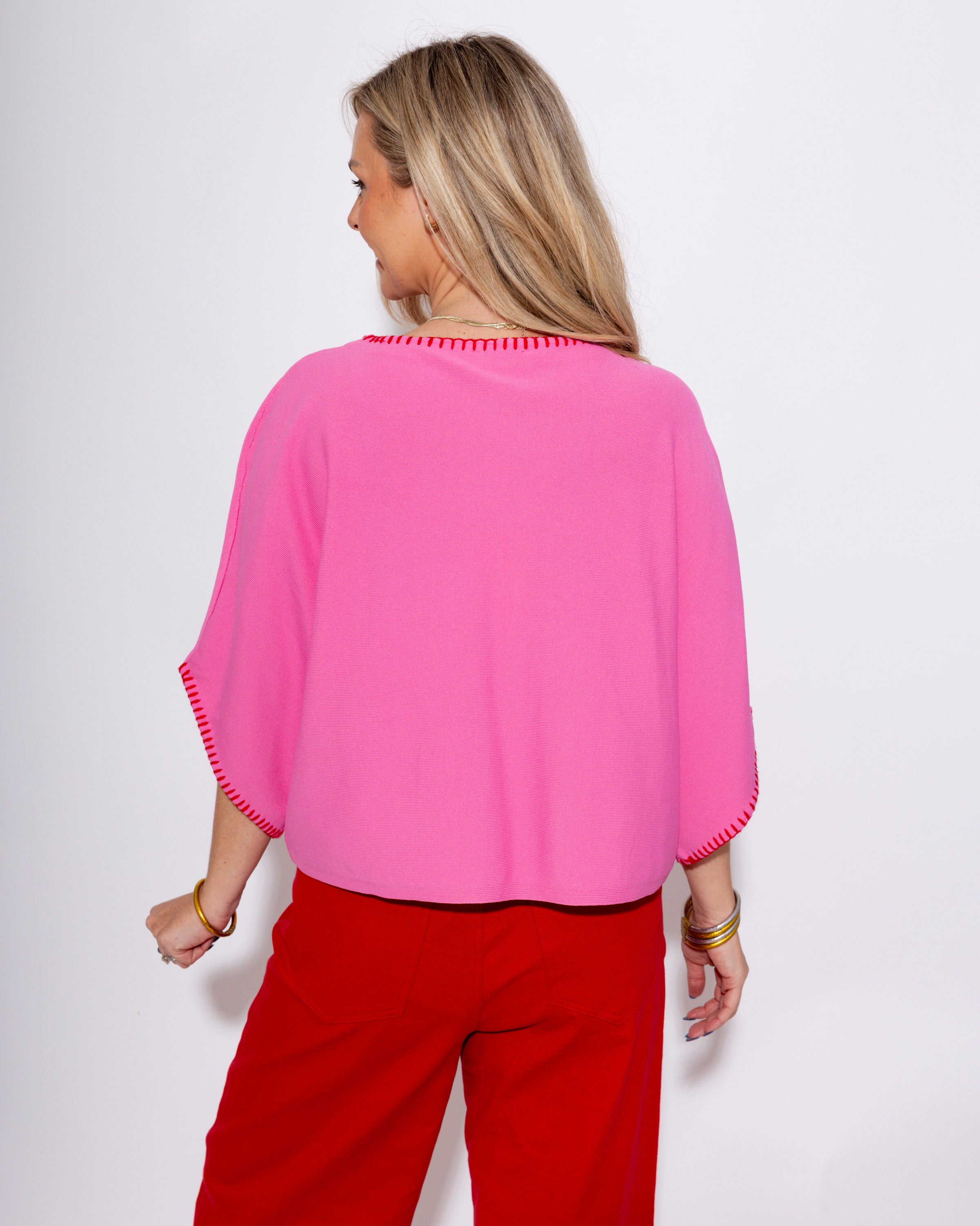 Timeless Pink Round Neck Sweater
