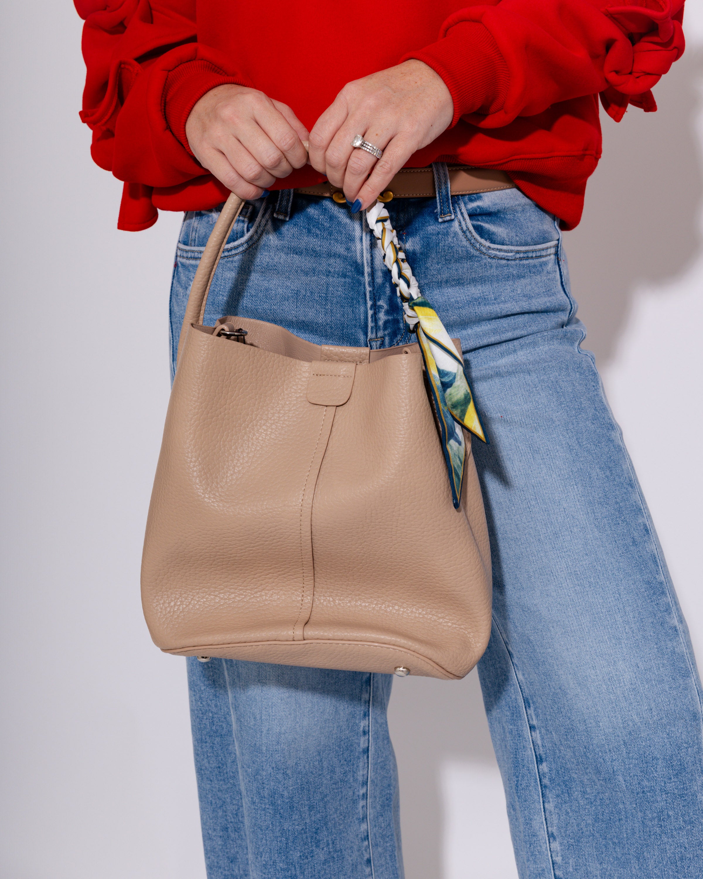 Polished Essential Crossbody in Beige