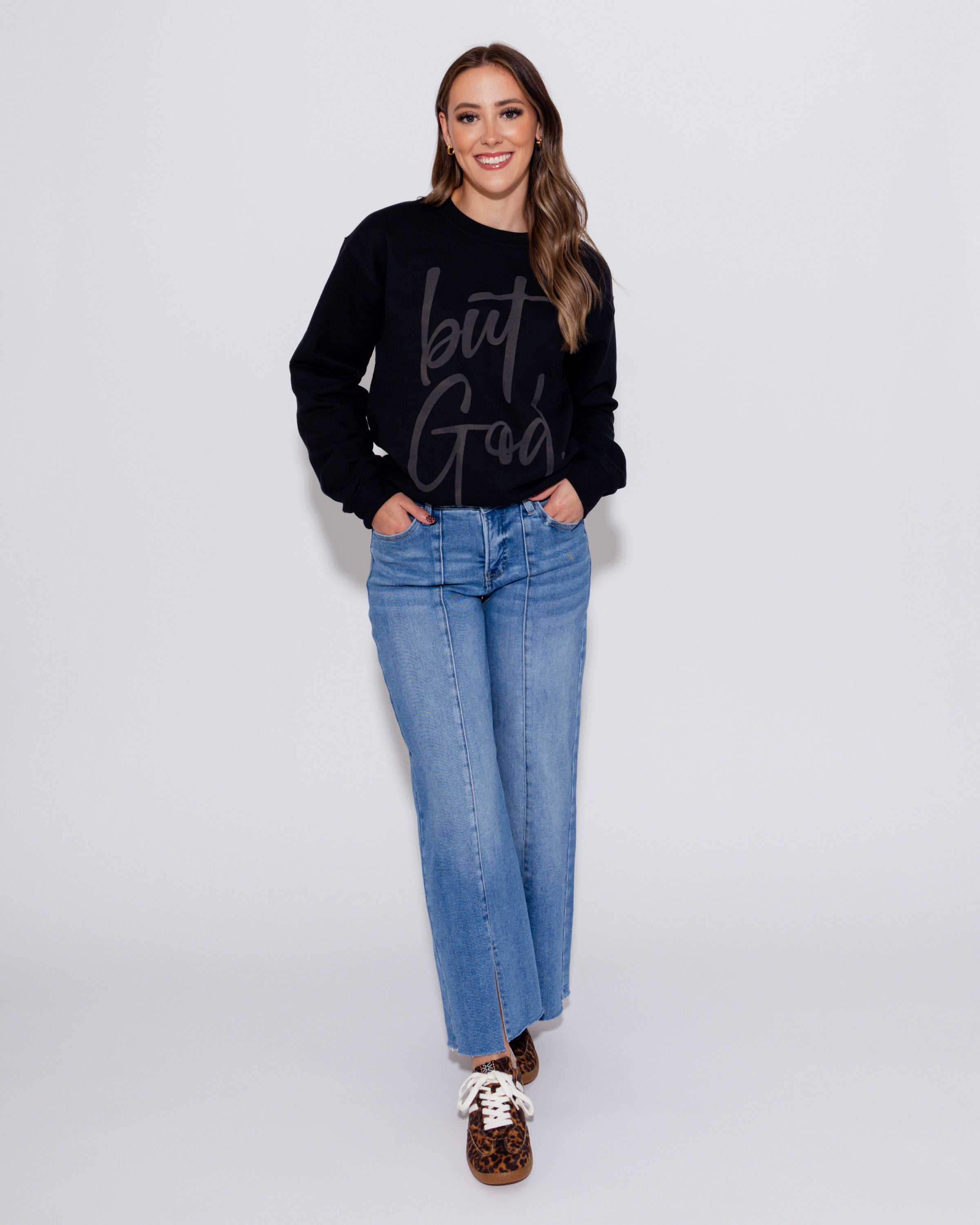 Puff But God Black Sweatshirt