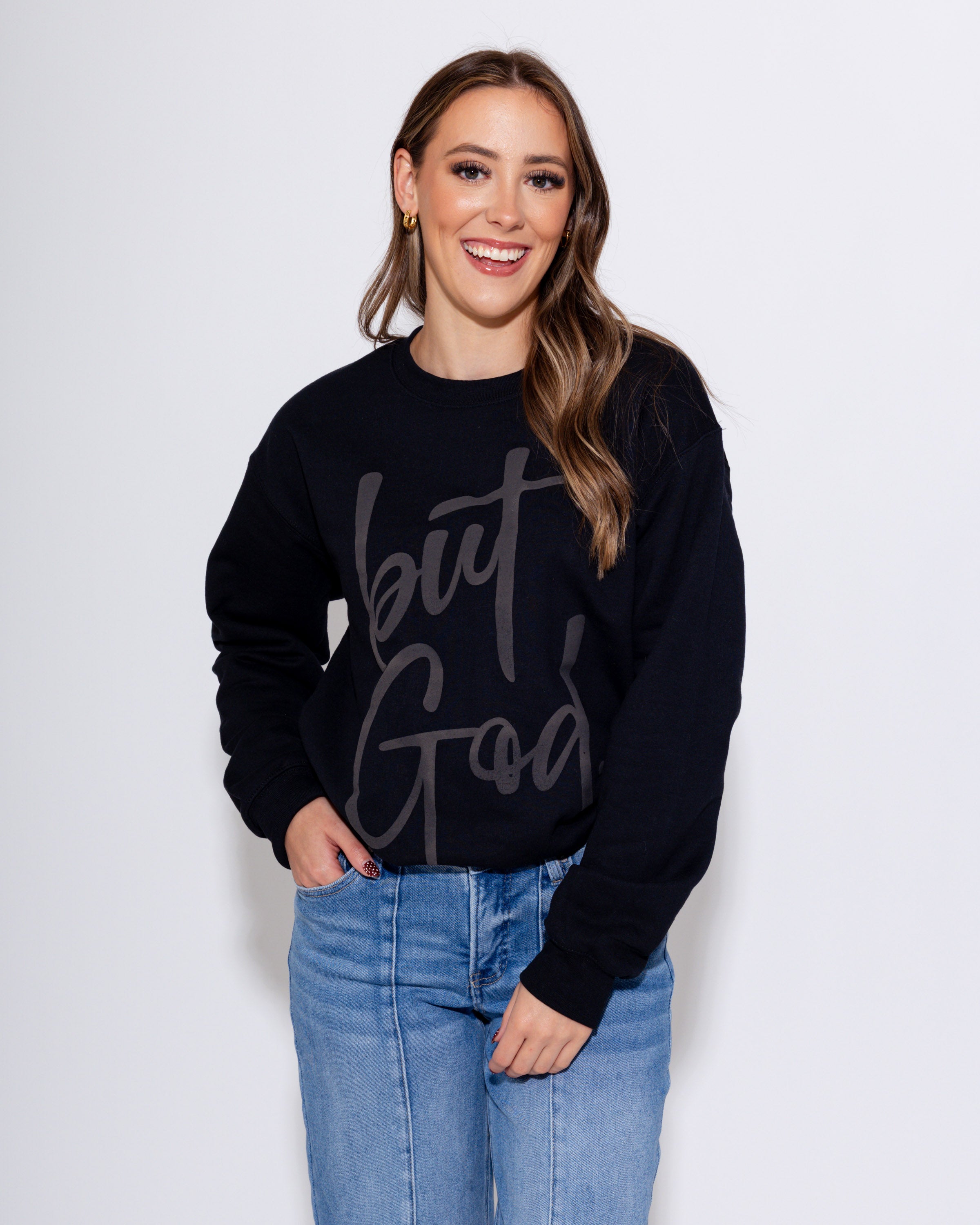 Puff But God Black Sweatshirt