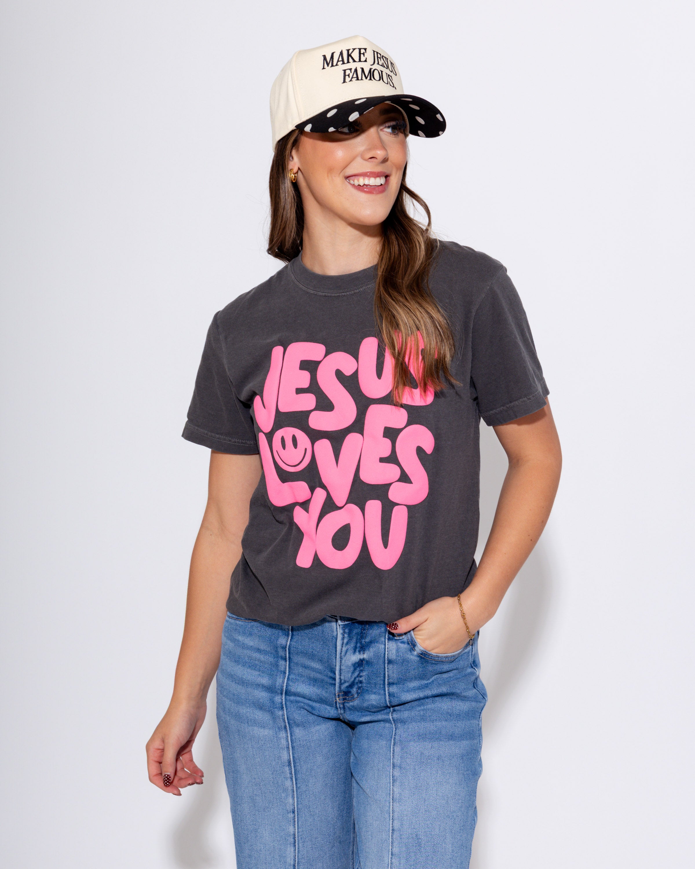 Make Jesus Famous Polka Dot Hat