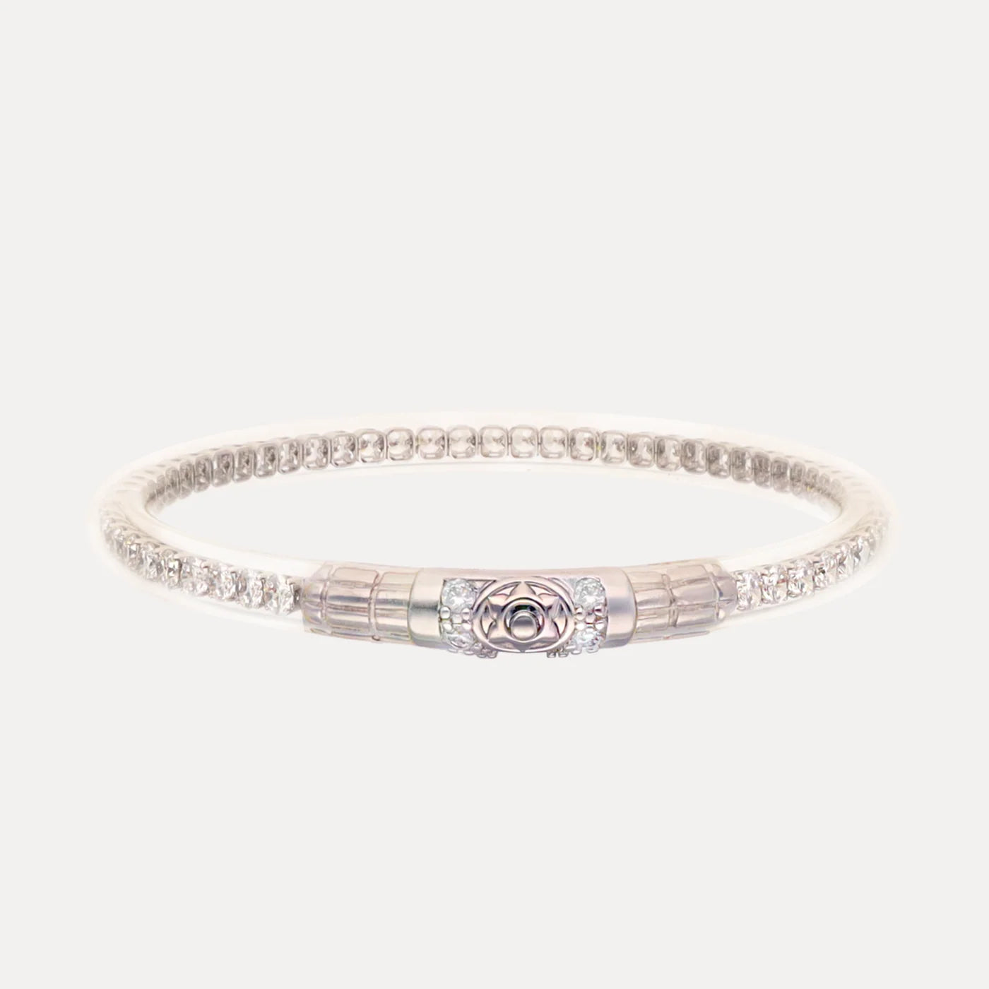 Queen All Weather Bangle® (AWB®) - Clear Crystal - Silver