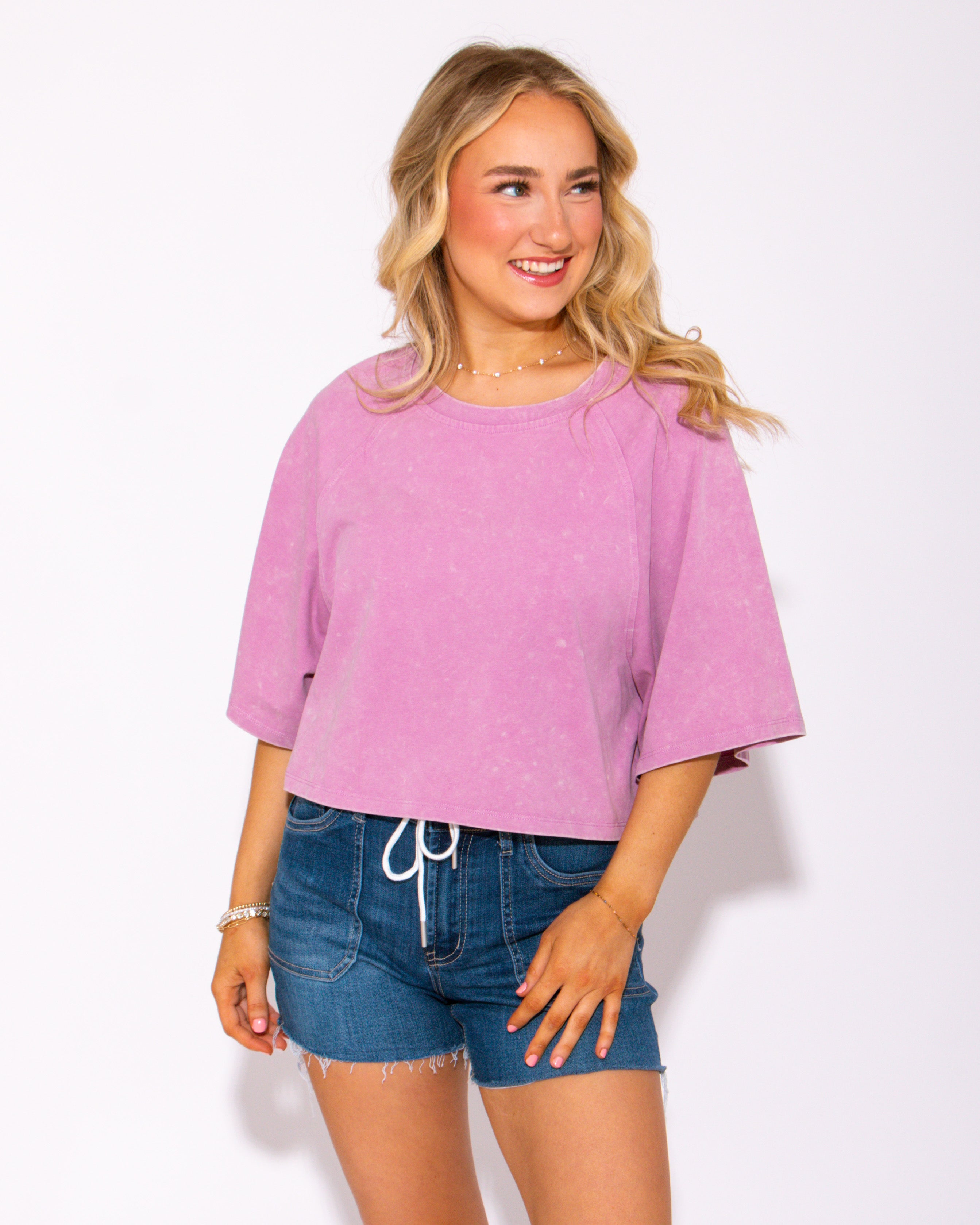 Chill and Crop Top in Lavender