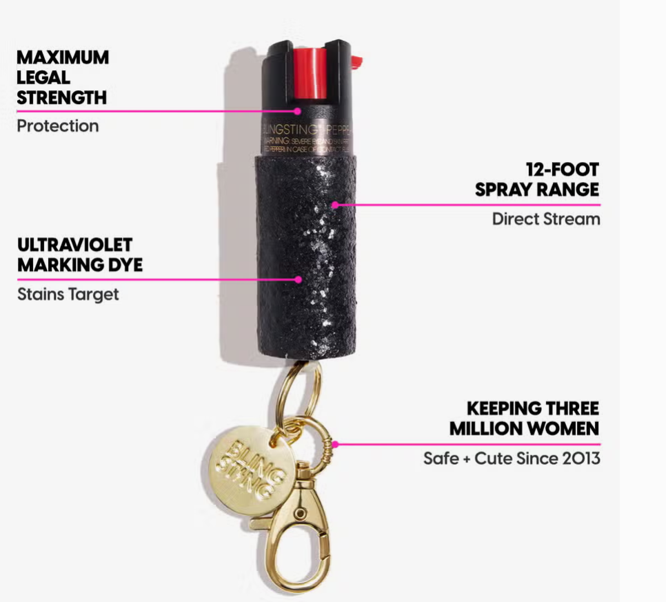 Pepper Spray | Black Glitter