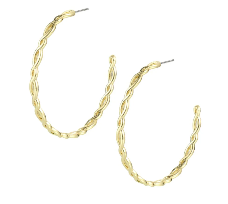 Bloom Large Hoop Earring in Gold
