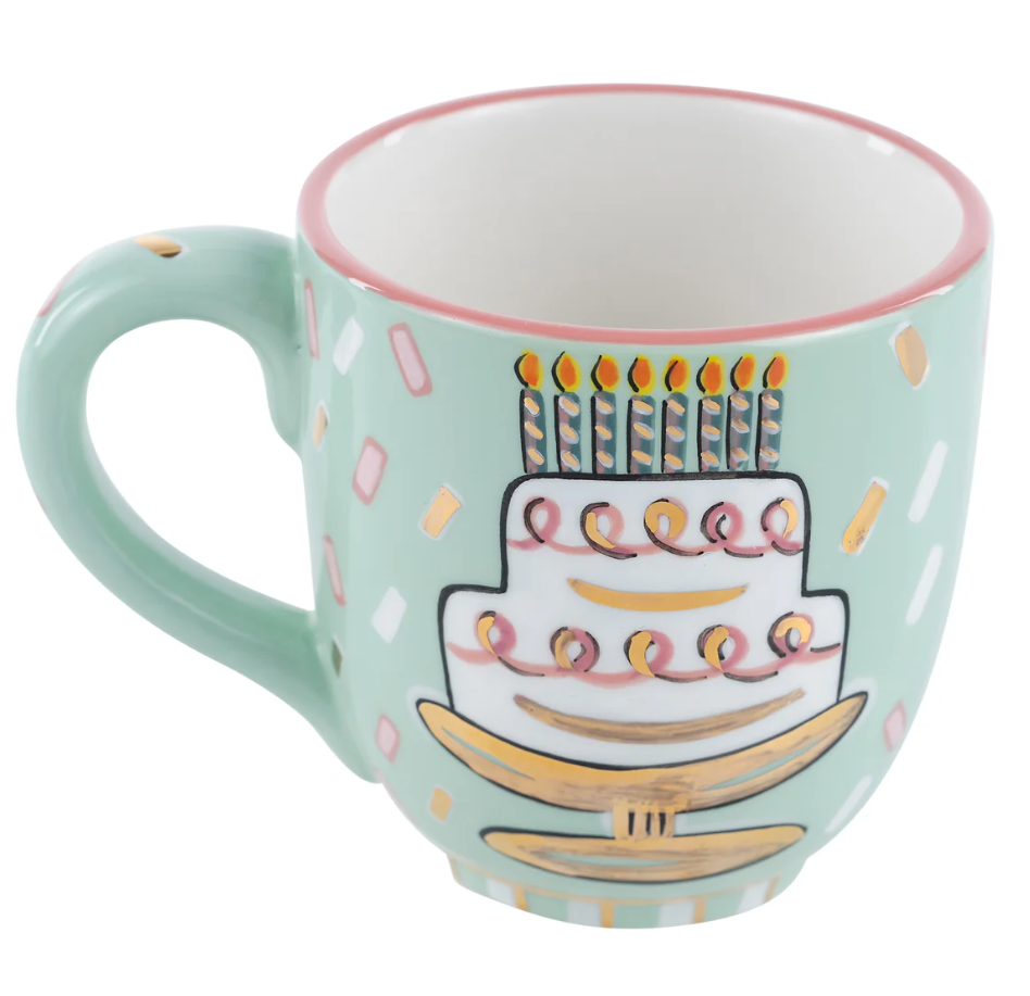 Candles and Confetti Cake Mug