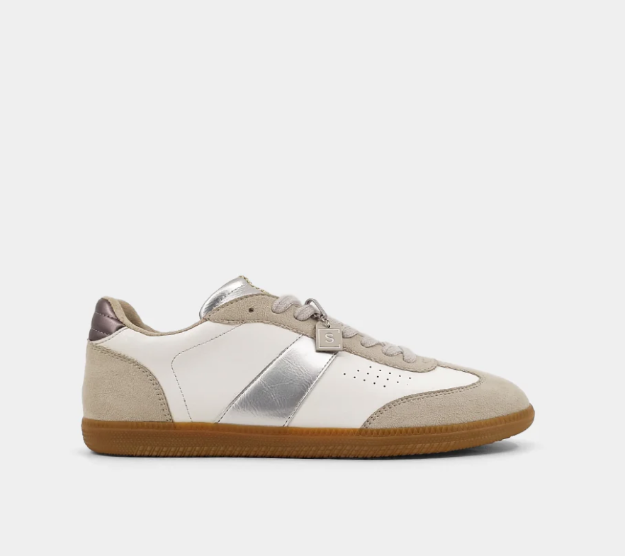 Metallic Glide Silver Sneakers