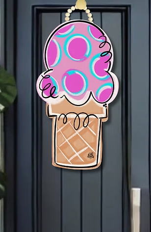 Ice Cream Door Hanger