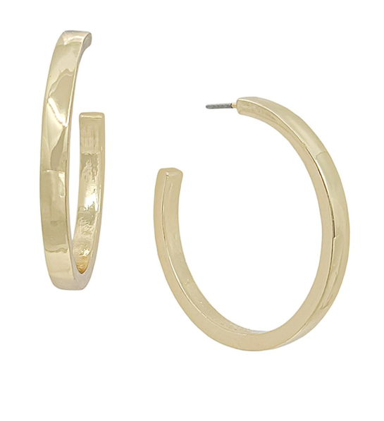 Large Gold Open hoop Earrings