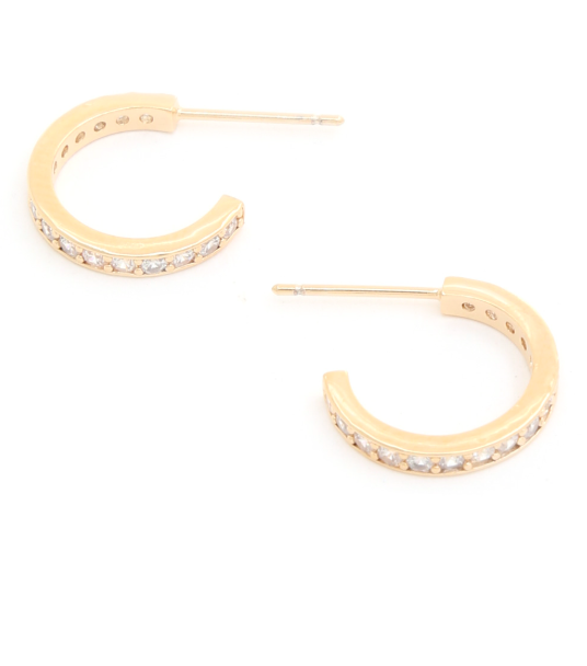 Golden Glow CZ Hoops