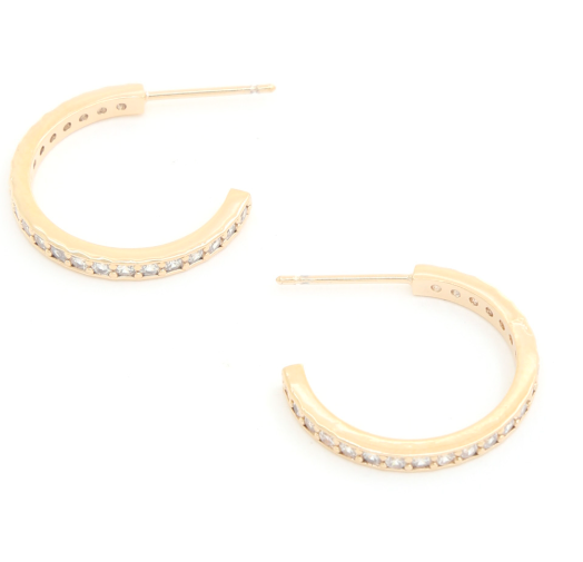 Large Golden Glow CZ Hoops