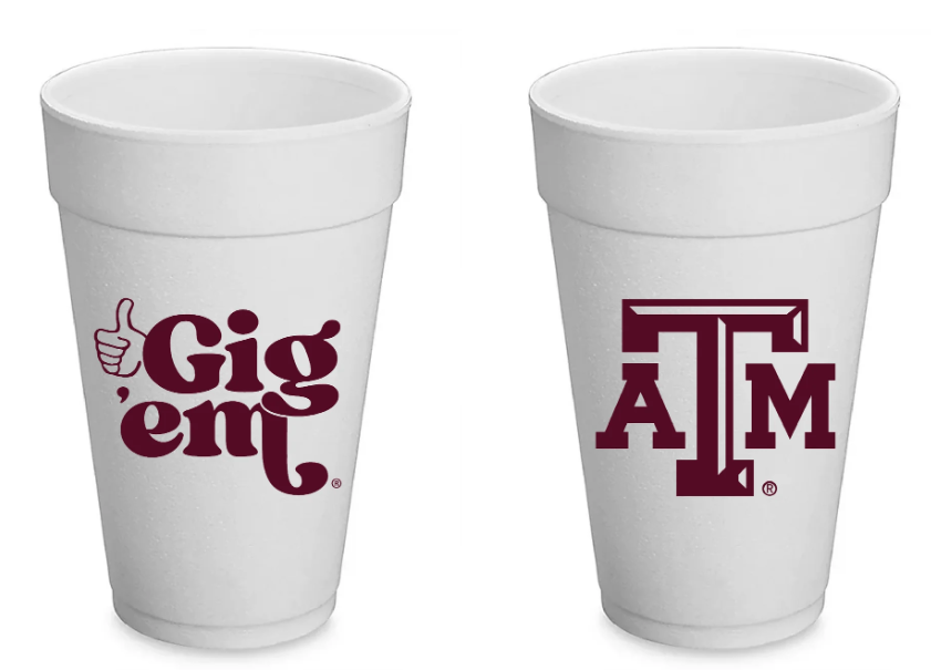 A&M Styrofoam Cups Set of 8 (20oz)