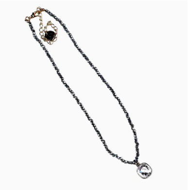 Austrian Square Crystal Bead Necklace, 10mm