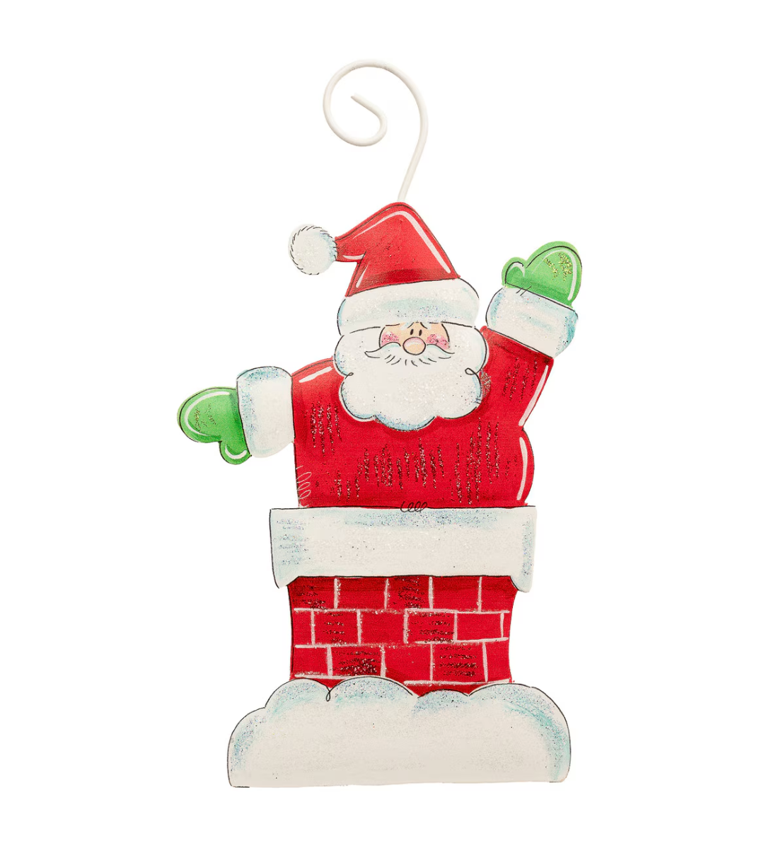 Chimney Santa Ornament