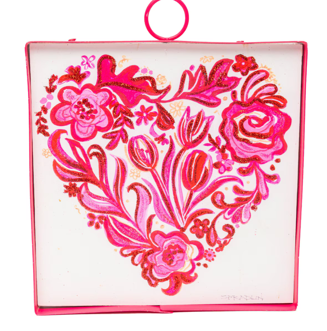 Chinoiserie Collage Heart Charm
