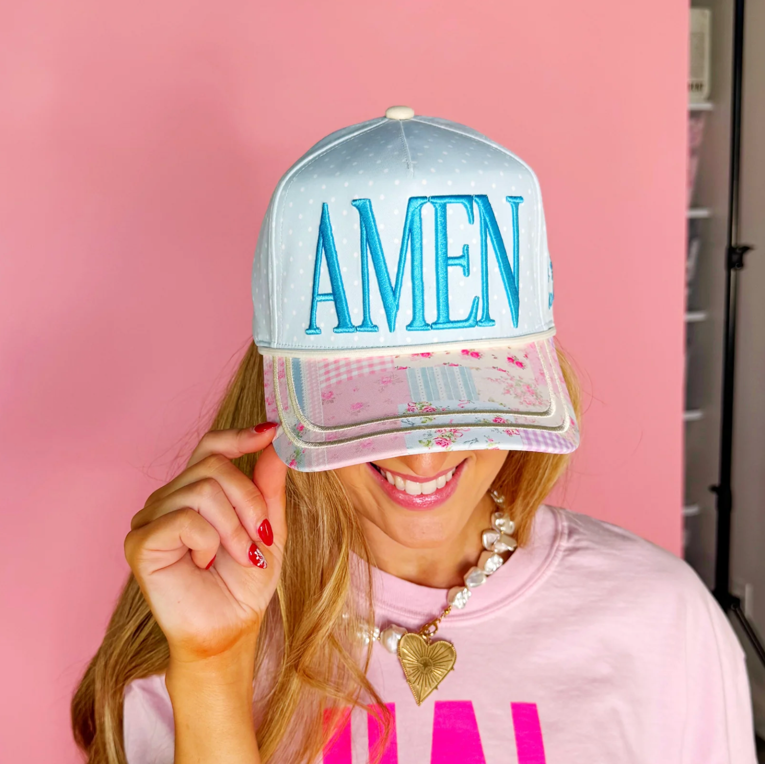Floral Amen Hat