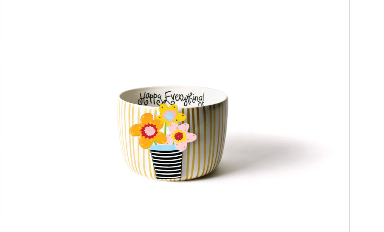 Gold Stripe Big Happy Everything Bowl