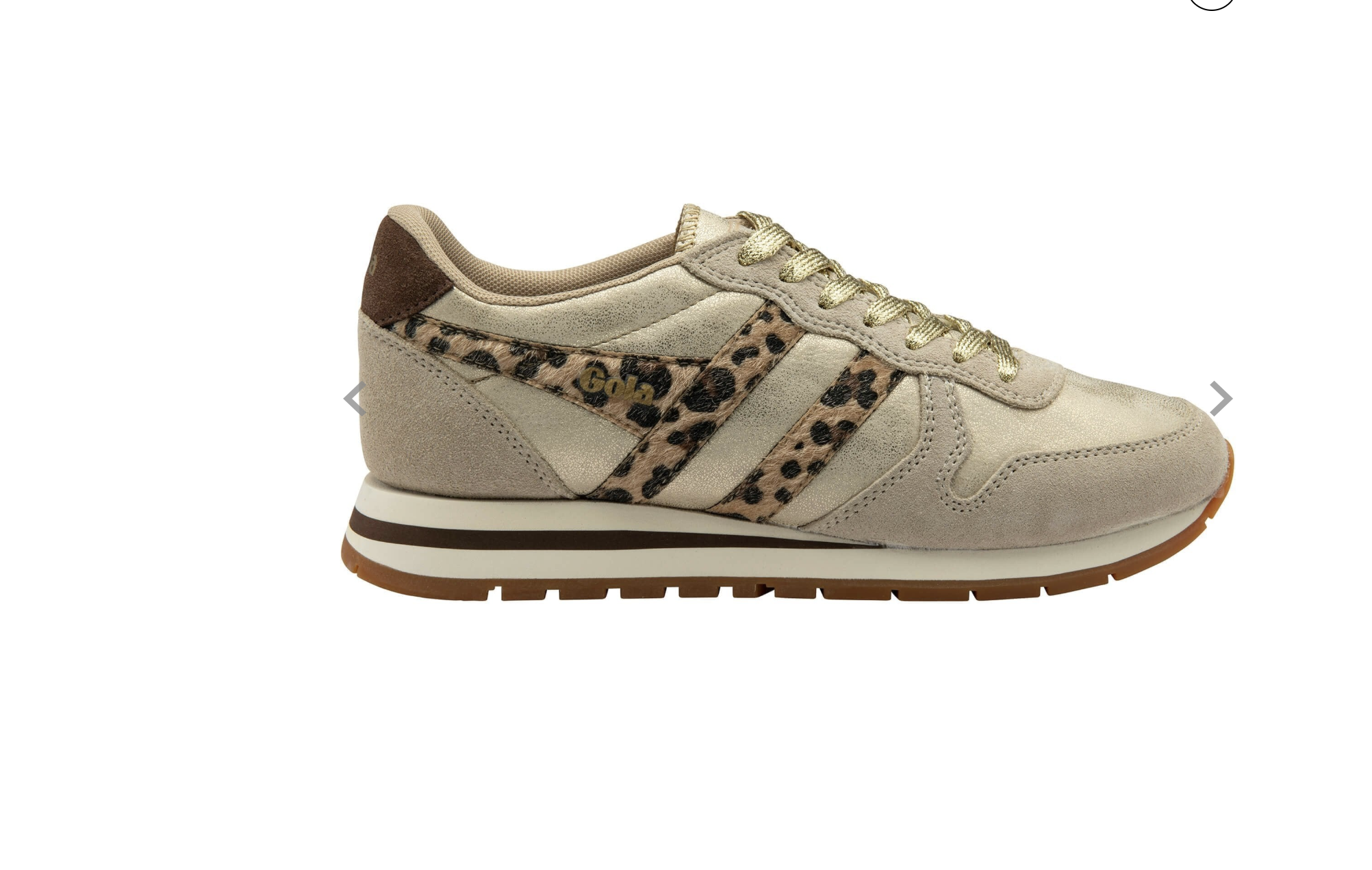 Gola Daytona Blaze II Sneakers in Gold/Leopard/Dark Brown