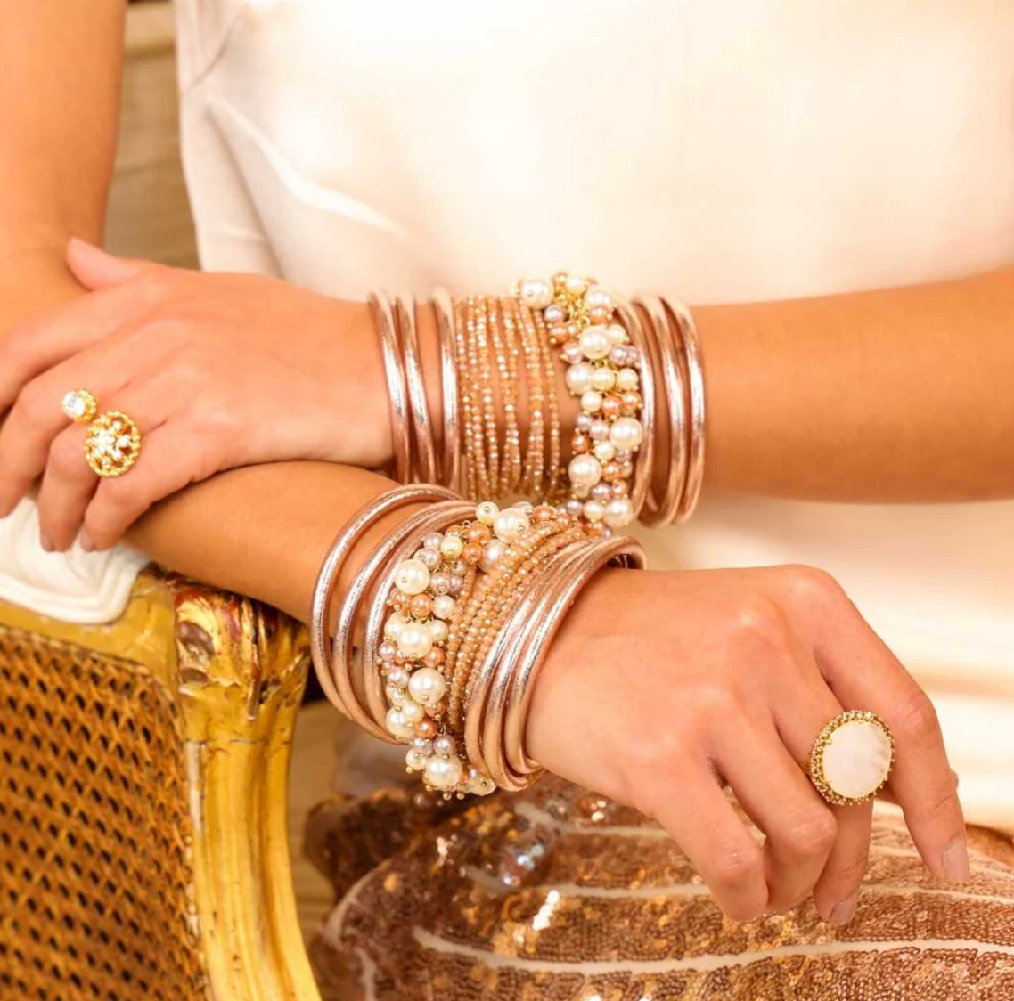 Champagne All Weather Bangles® (AWB®) - Serenity Prayer