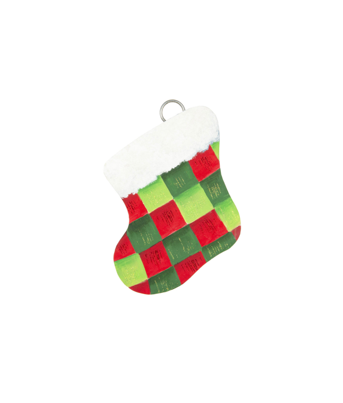 Mini Checked Stocking Charm