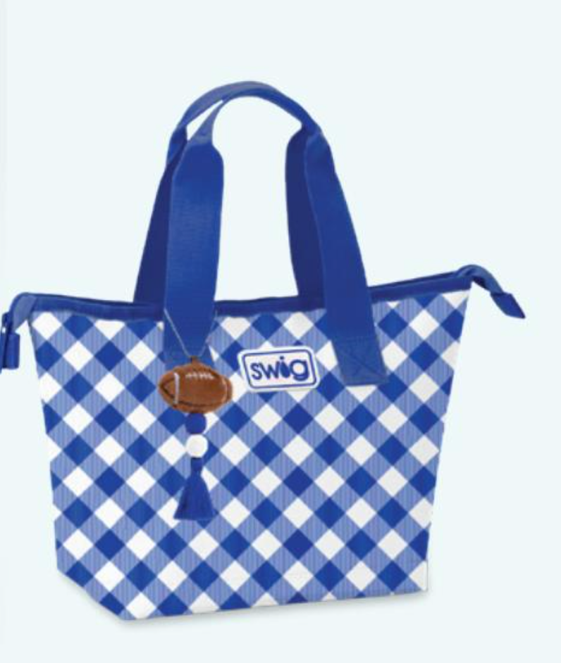 Gameday Gingham Royal Lunchi Bag