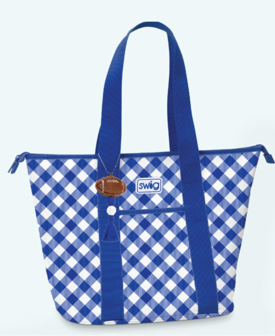 Gameday Gingham Royal Zippie 36 Cooler