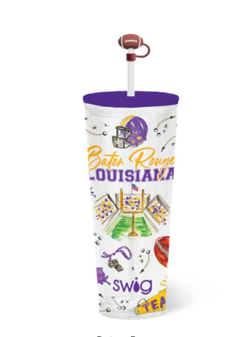Tailgates in Baton Rouge Plastic Tumbler (24oz)