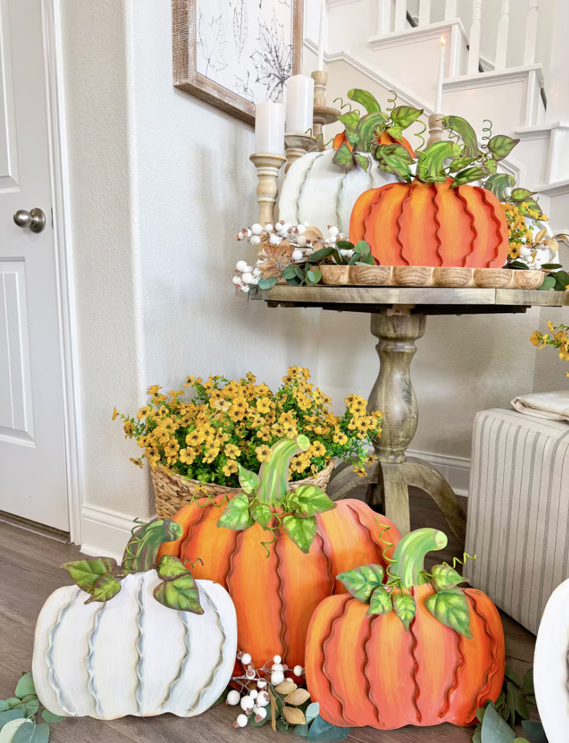 Medium Ribbon Pumpkins