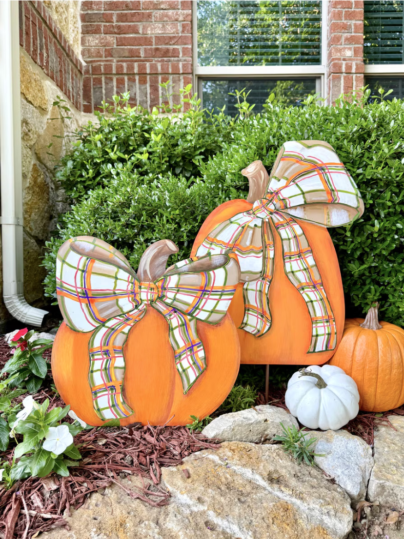 Modern Plaid Pumpkins