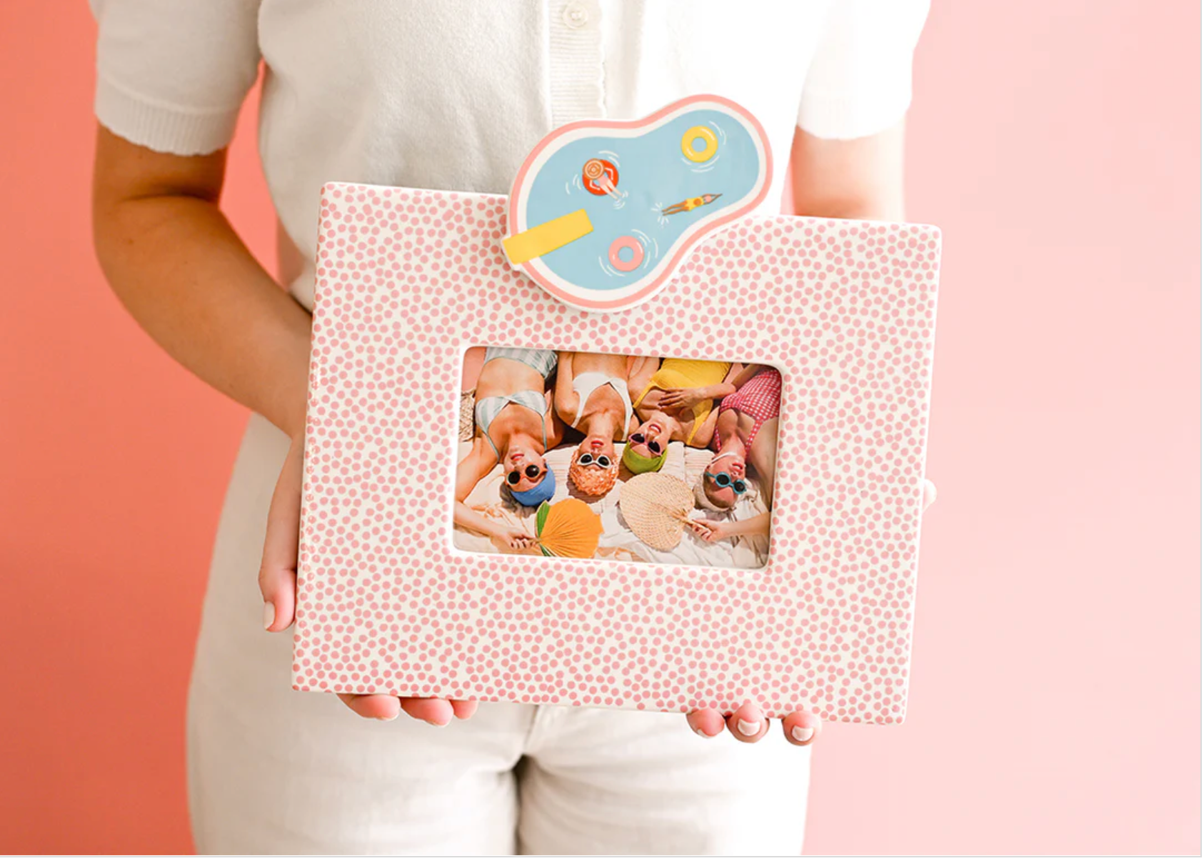 Pink Small Dot Mini Rectangle Frame