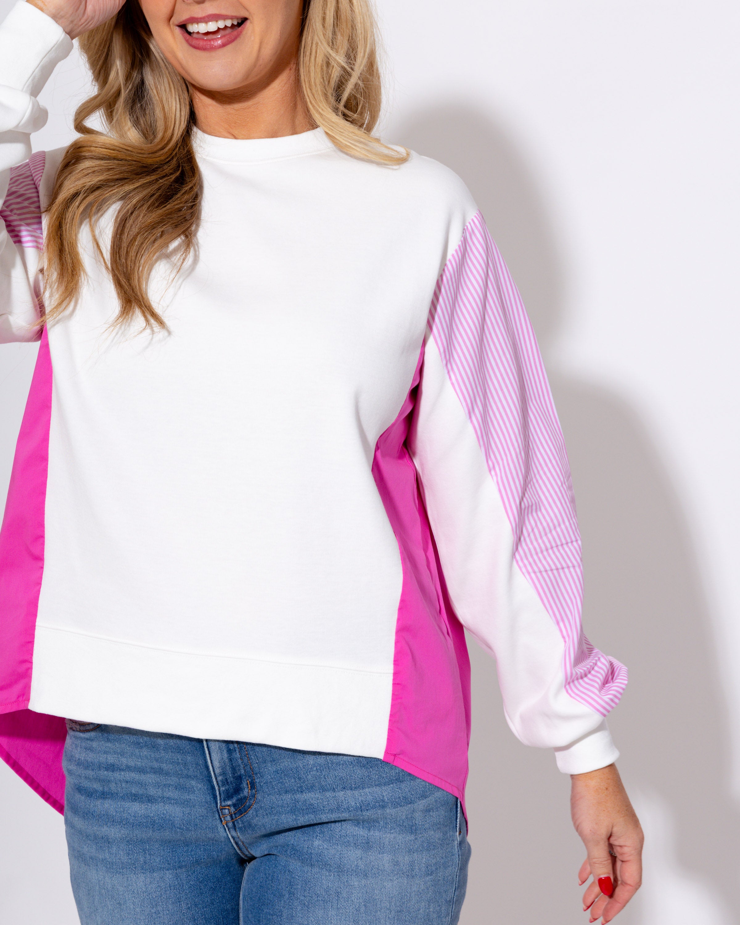 Two-Tone Statement Sweatshirt
