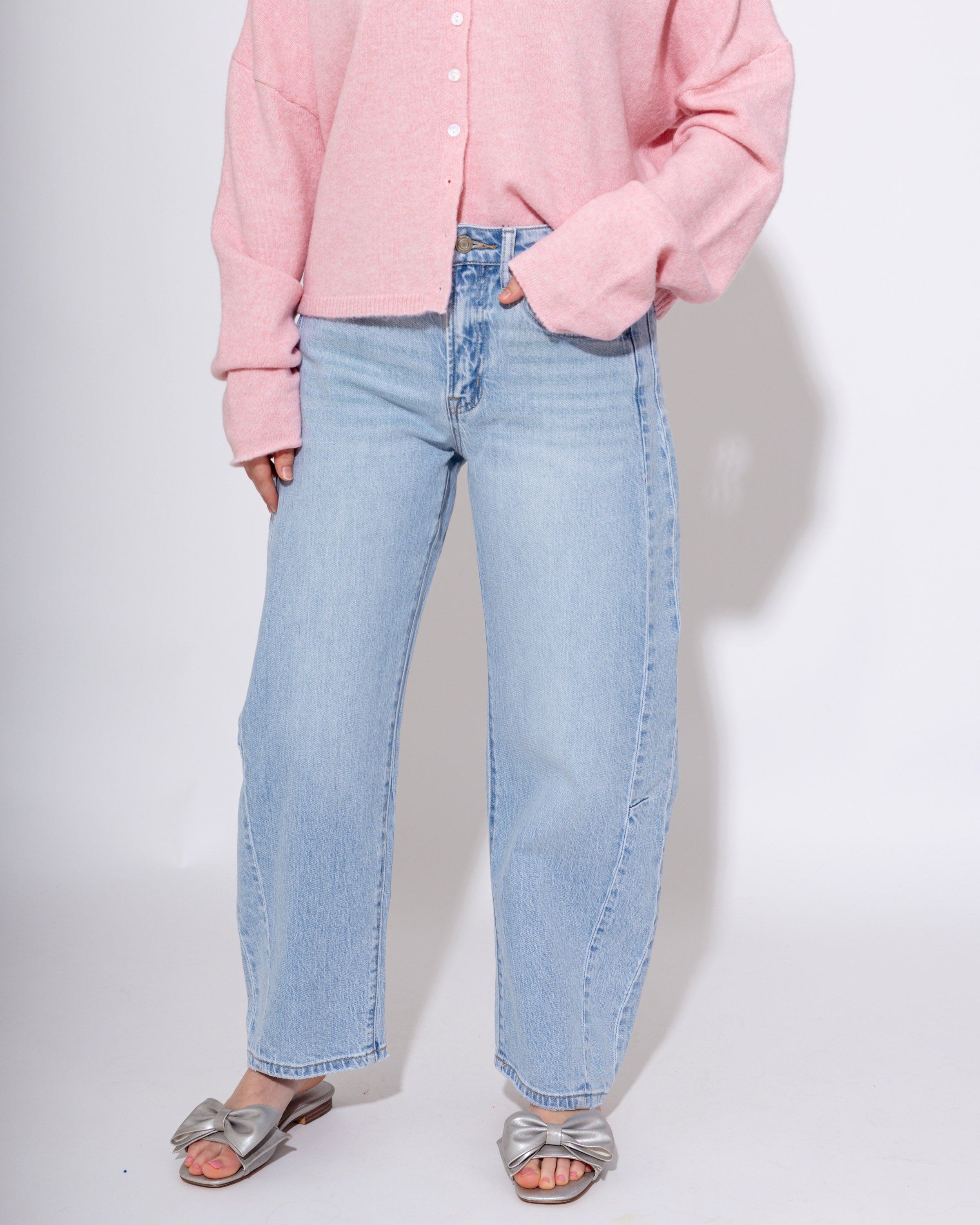 Vervet | High Rise Crop Barrel Jeans
