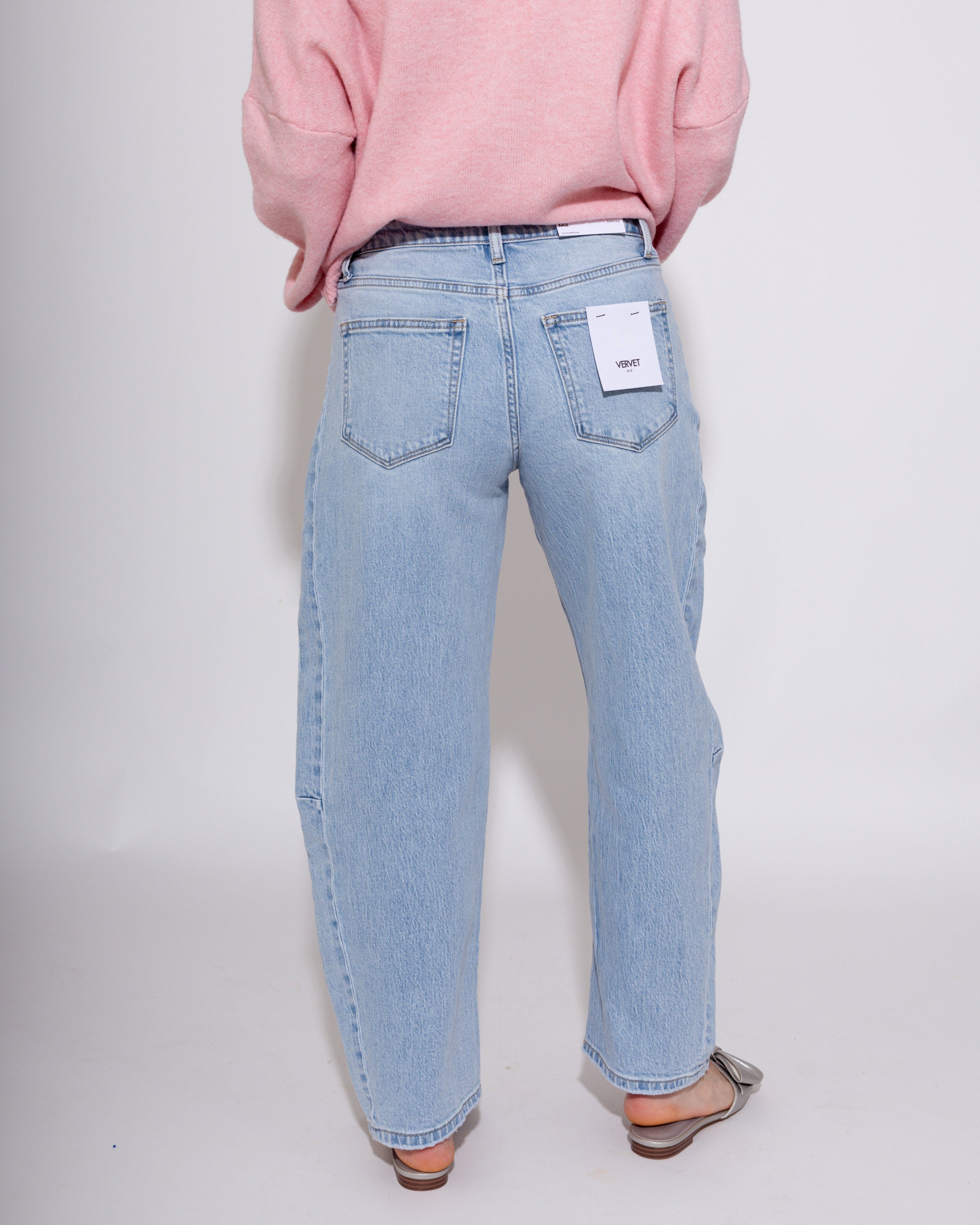 Vervet | High Rise Crop Barrel Jeans