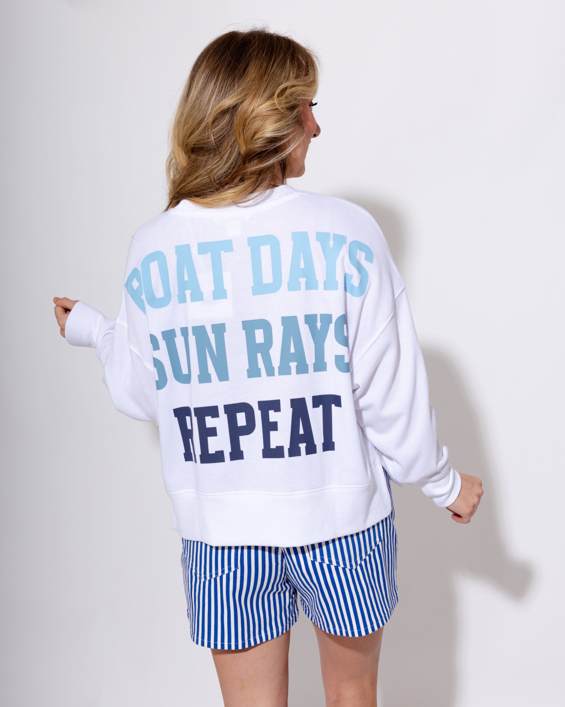 Boat Days, Sunrays, Repeat Relaxed Sweatshirt
