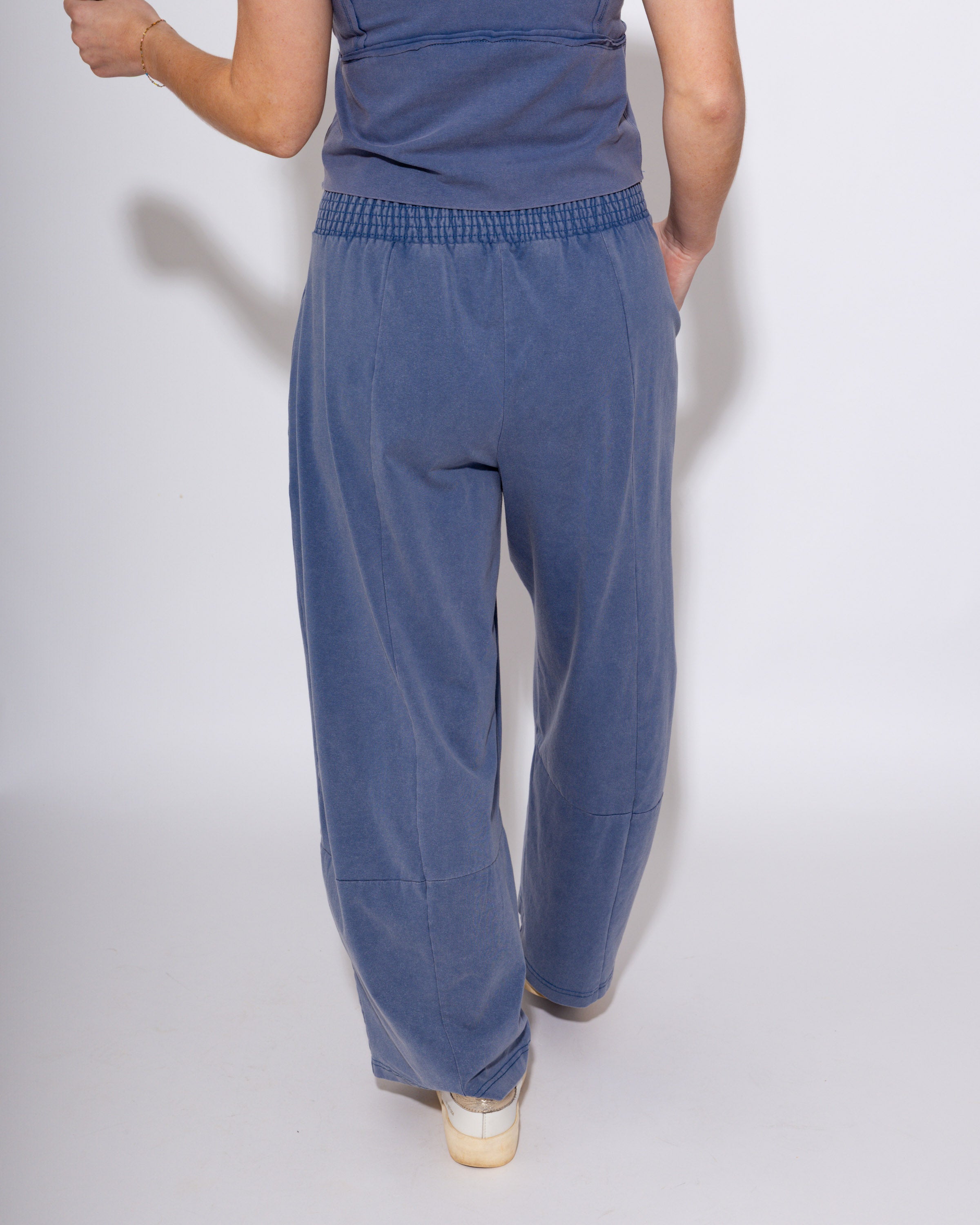 Mineral Washed Wide Leg Pants
