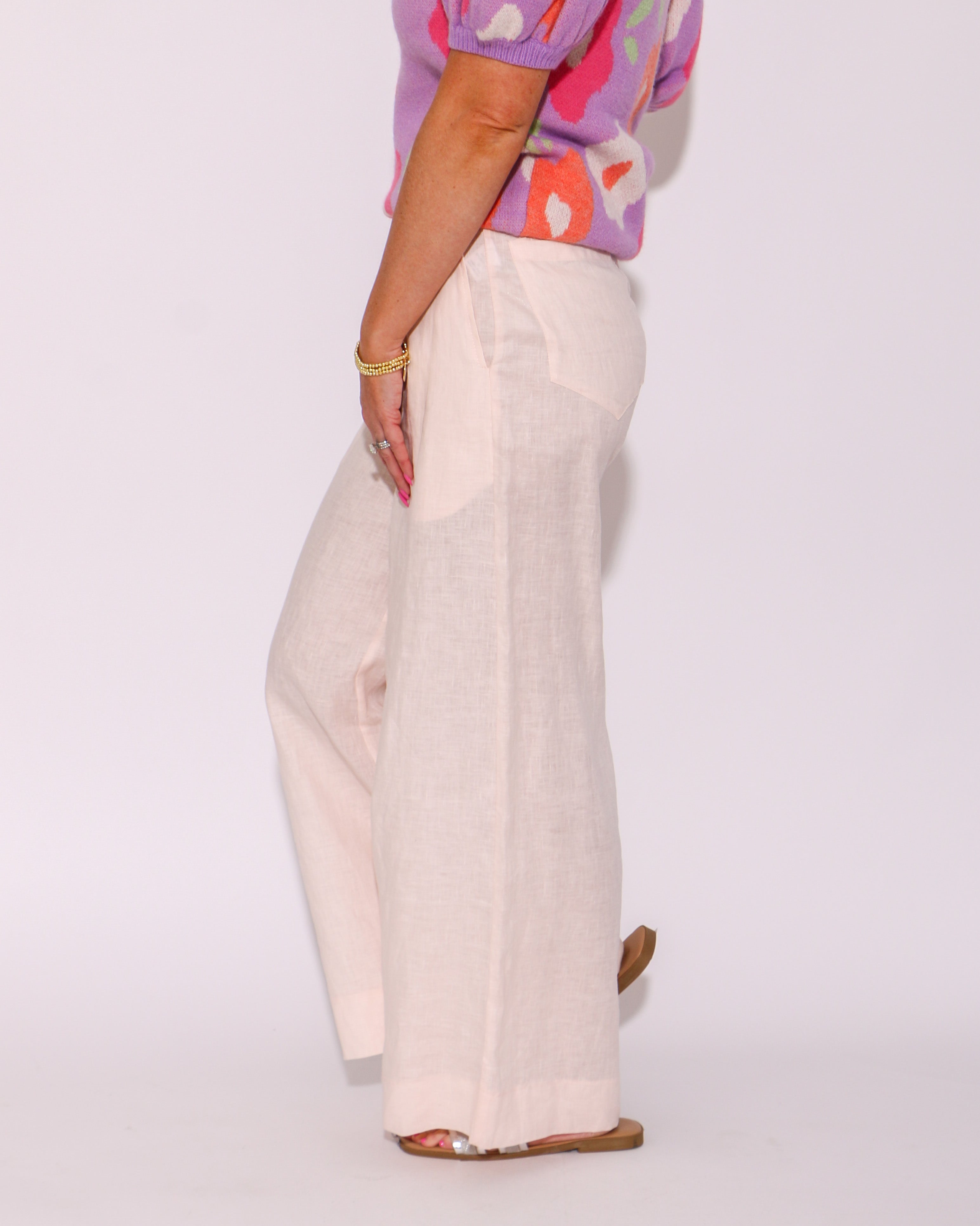 Peach Wide Leg Pants