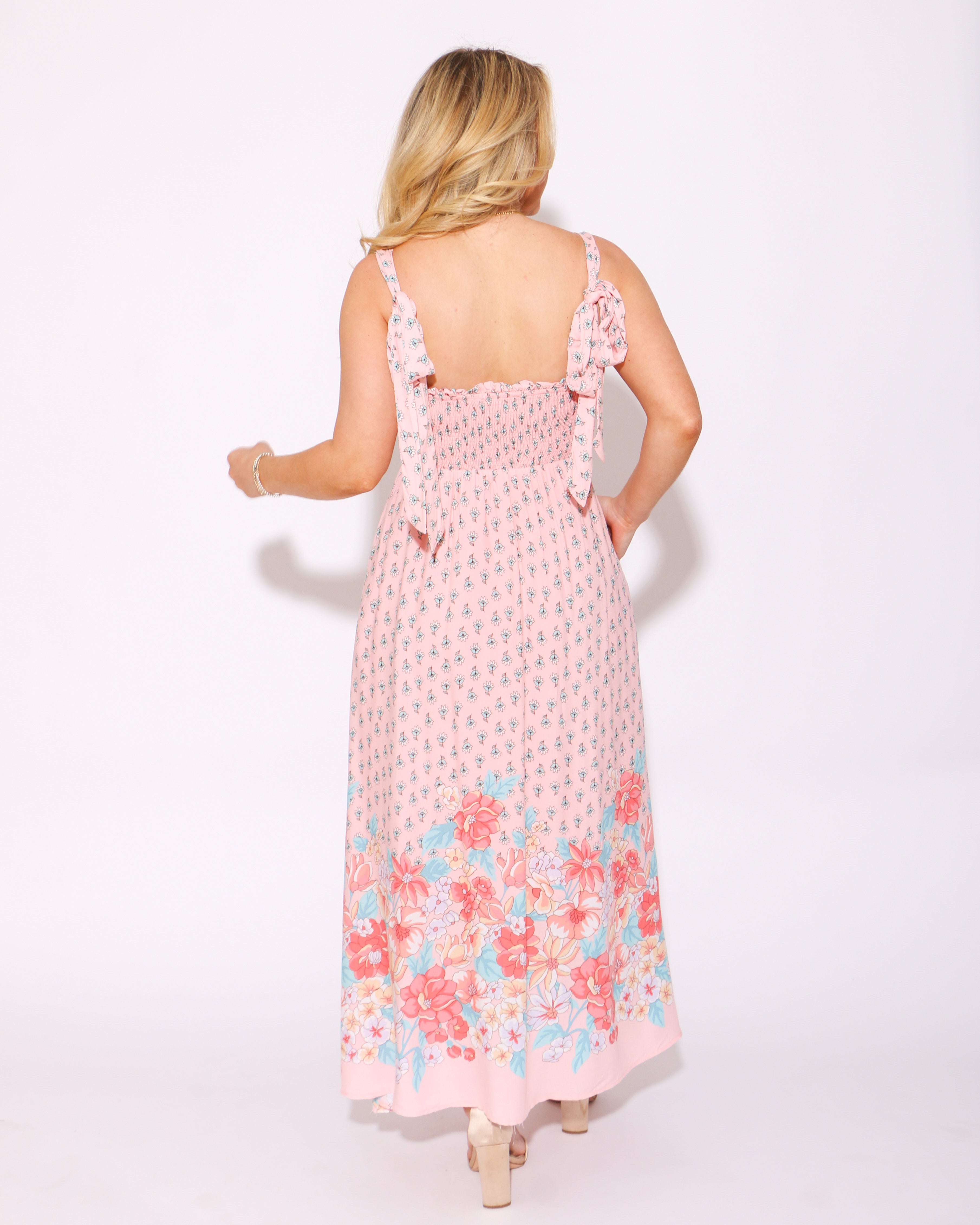 Trimmed in Floral Ric Rac Midi Dress